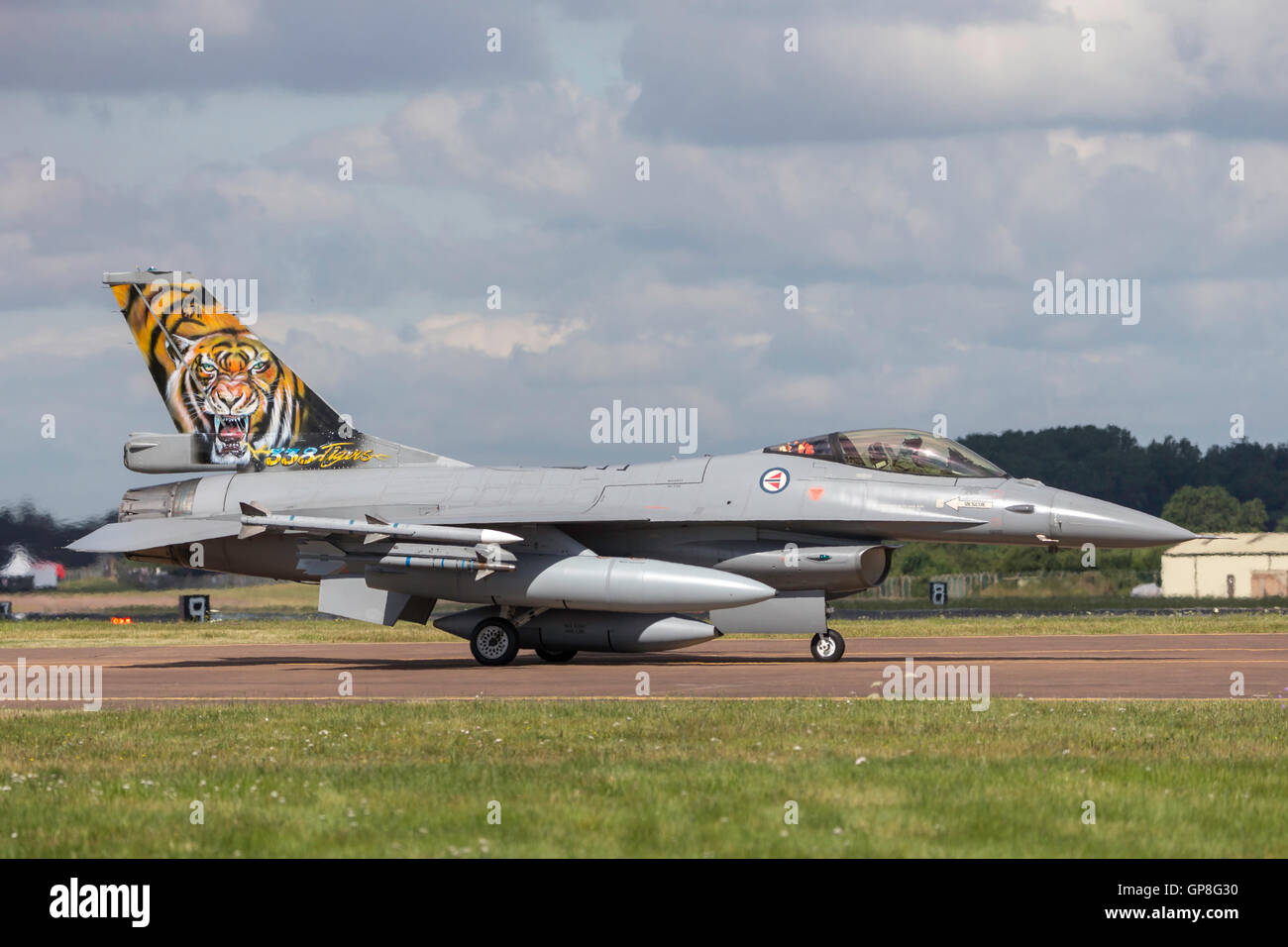 Königliche Norwegische Luftwaffe (Luftforsvaret) General Dynamics f-16 AM-Jagdflugzeug Stockfoto