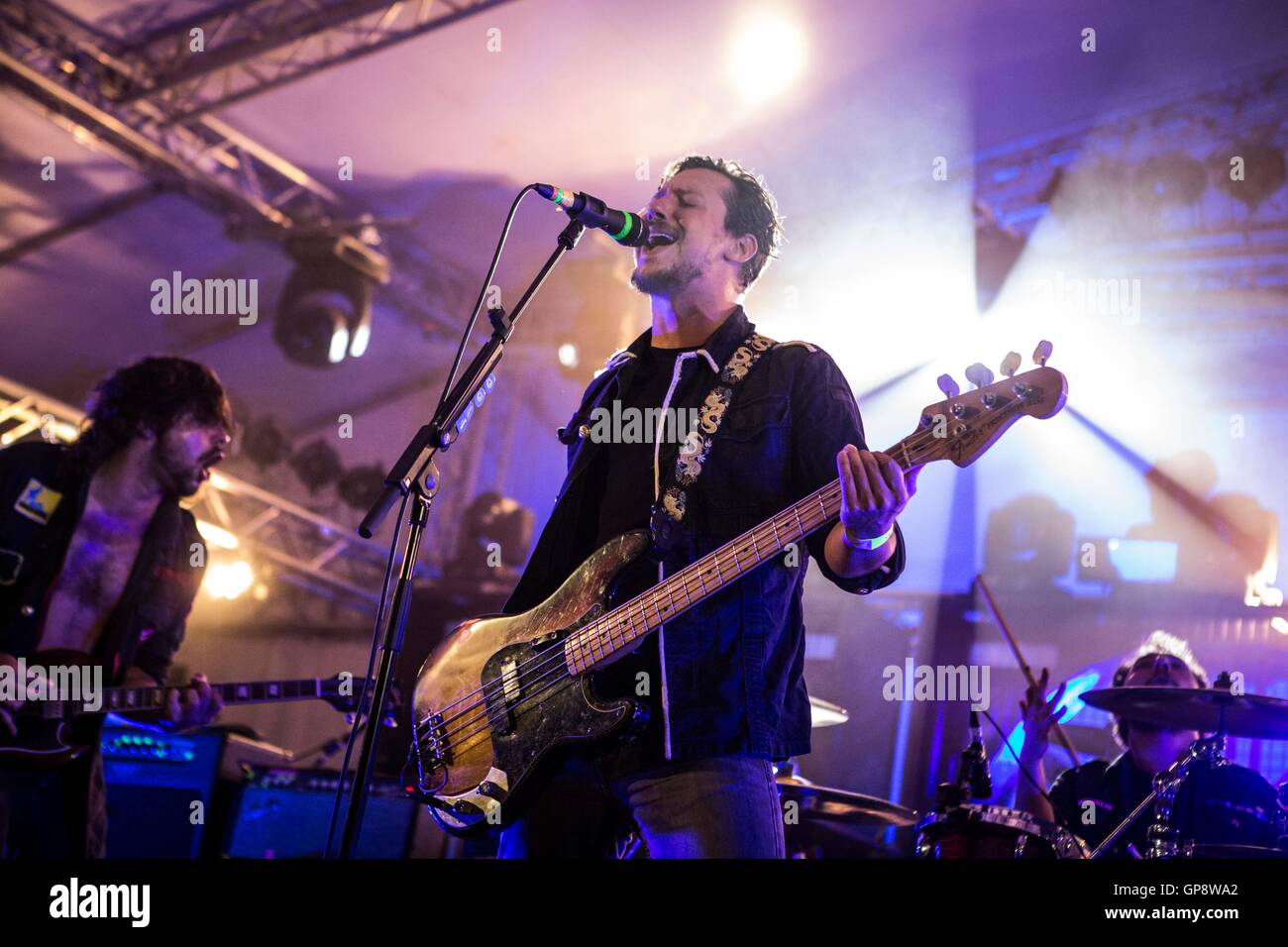 Segrate, Mailand 2. September 2016 Ministri Höchstleistungen live Circolo Magnolia Credit: Roberto Finizio / Alamy Live News Stockfoto