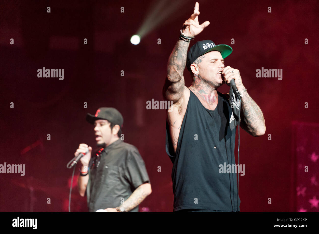 Las Vegas, Nevada, USA. 2. September 2016. Seth Brooks Binzer, besser bekannt unter seinem Künstlernamen Shifty Shellshock und Epic Mazur der Band Crazy Town in der Orleans Arena - "Machen Amerika Rock wieder" Alternative Rock Music Tour - Credit: Ken Howard/Alamy Live News Stockfoto