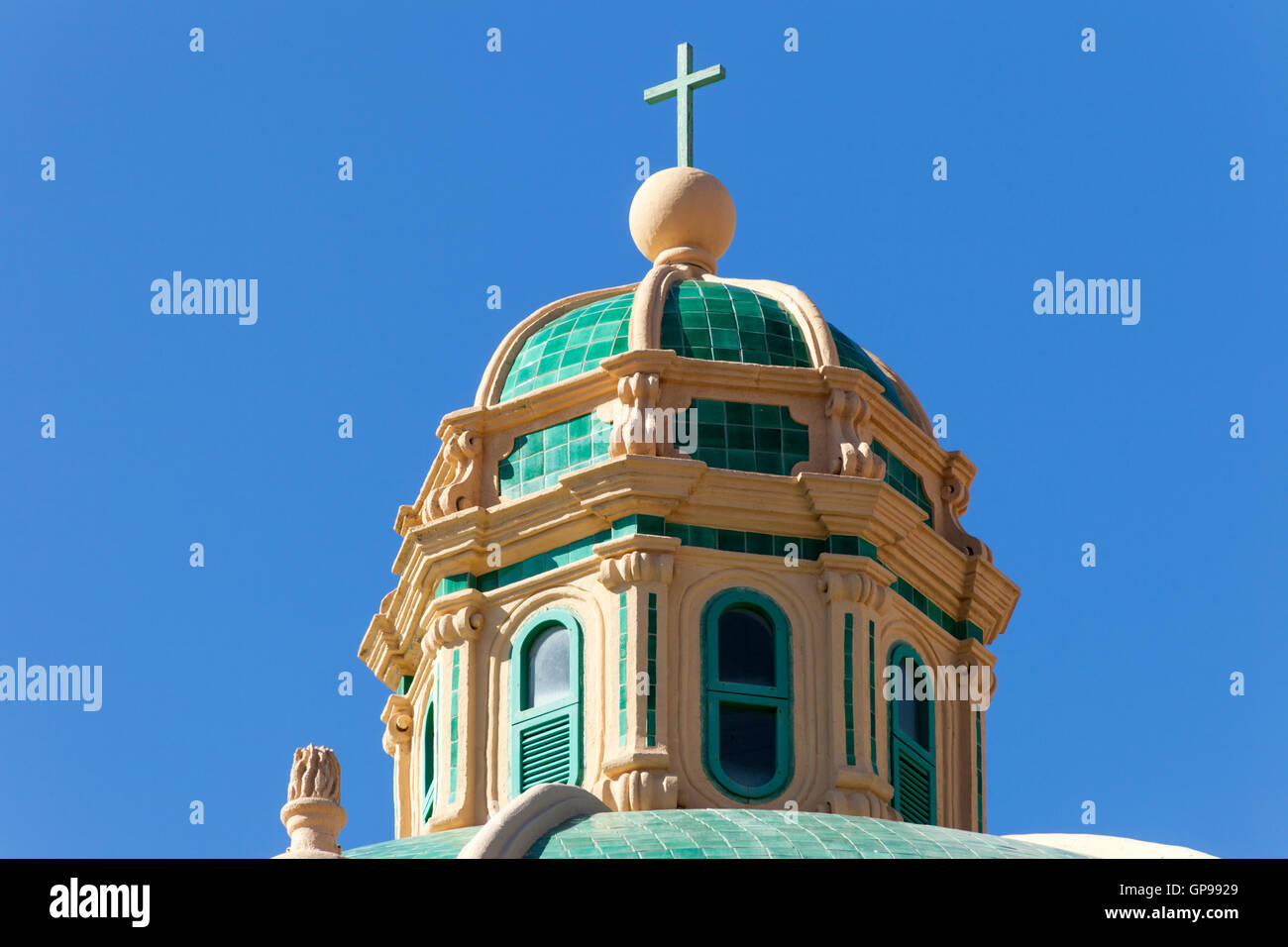 Spitze der Kuppel, Santuario Maria Santisima Addolorata, Chiesa Dell Addolorata, Piazza Dell Addolorata, Marsala, Sizilien, Italien Stockfoto