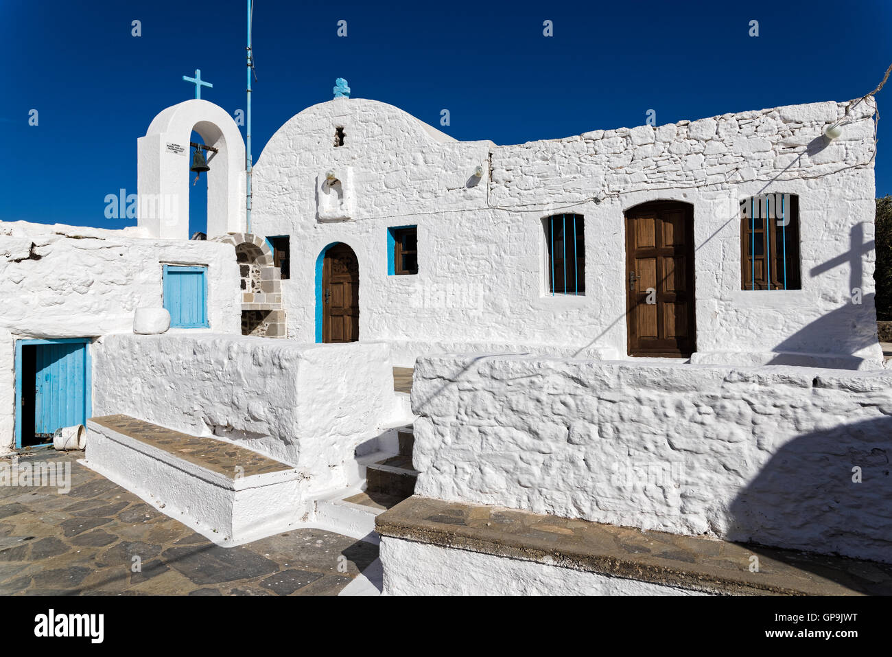 Das Kloster des Heiligen Kreuzes in Nisyros Insel, Griechenland Stockfoto