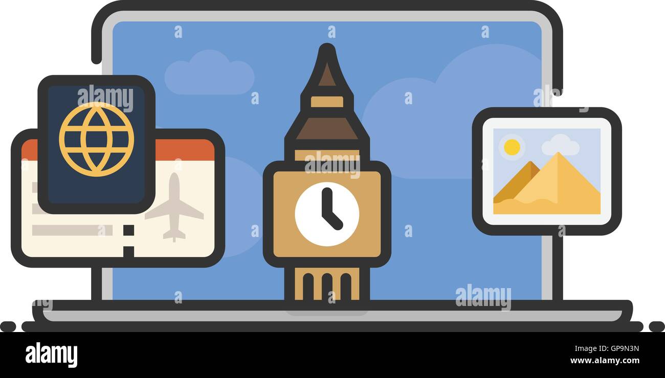Reise-Website Stock Vektor