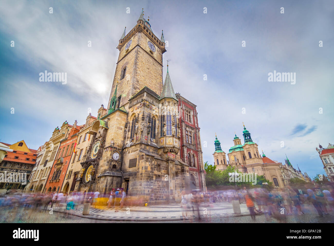Das alte Rathaus, Prag, Tschechische Republik, gehört zu den berühmtesten Sehenswürdigkeiten der Stadt. Es befindet sich am Altstädter Ring, Stockfoto