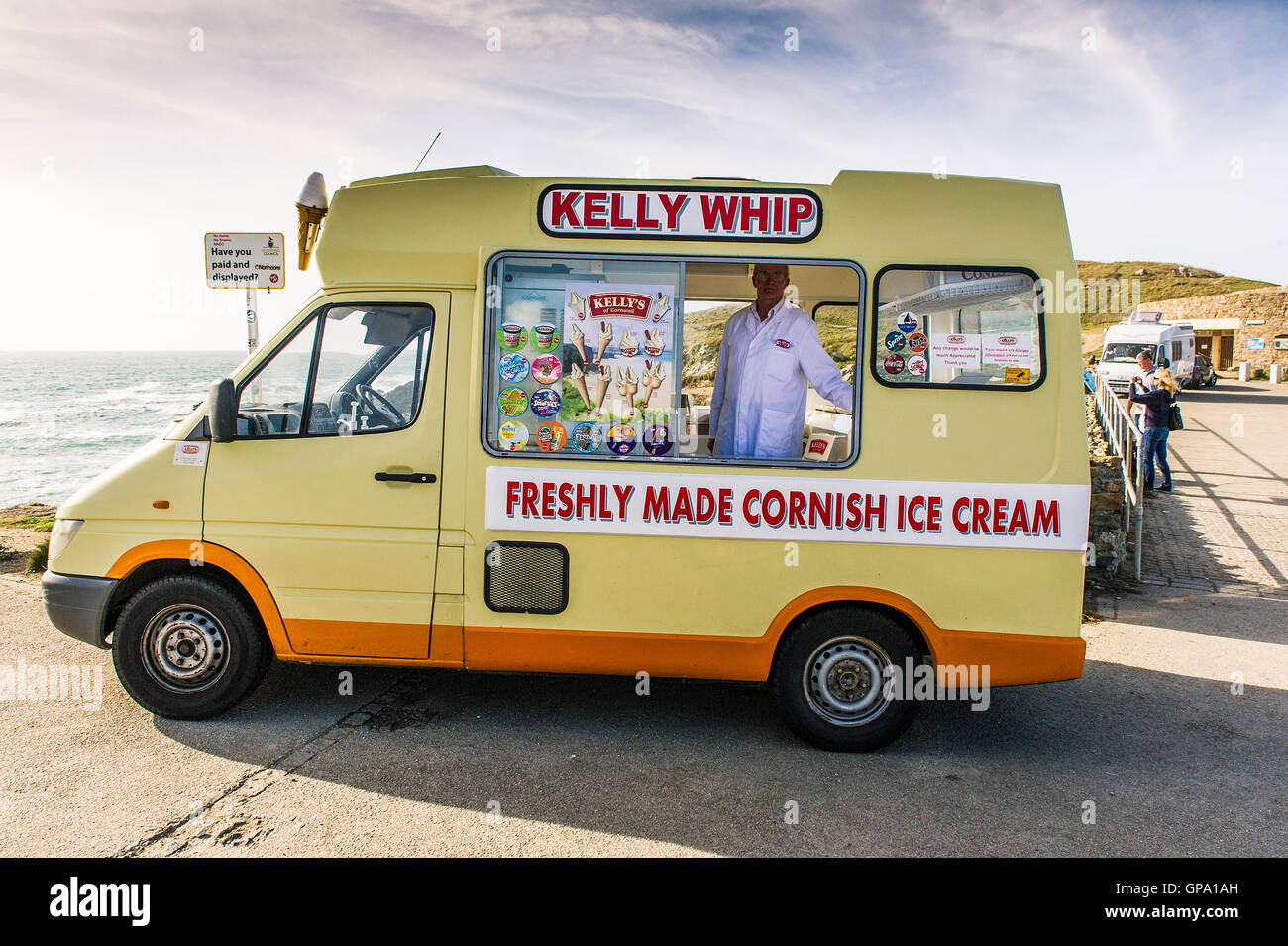 Eine Kelly Whip ice cream Van. Stockfoto