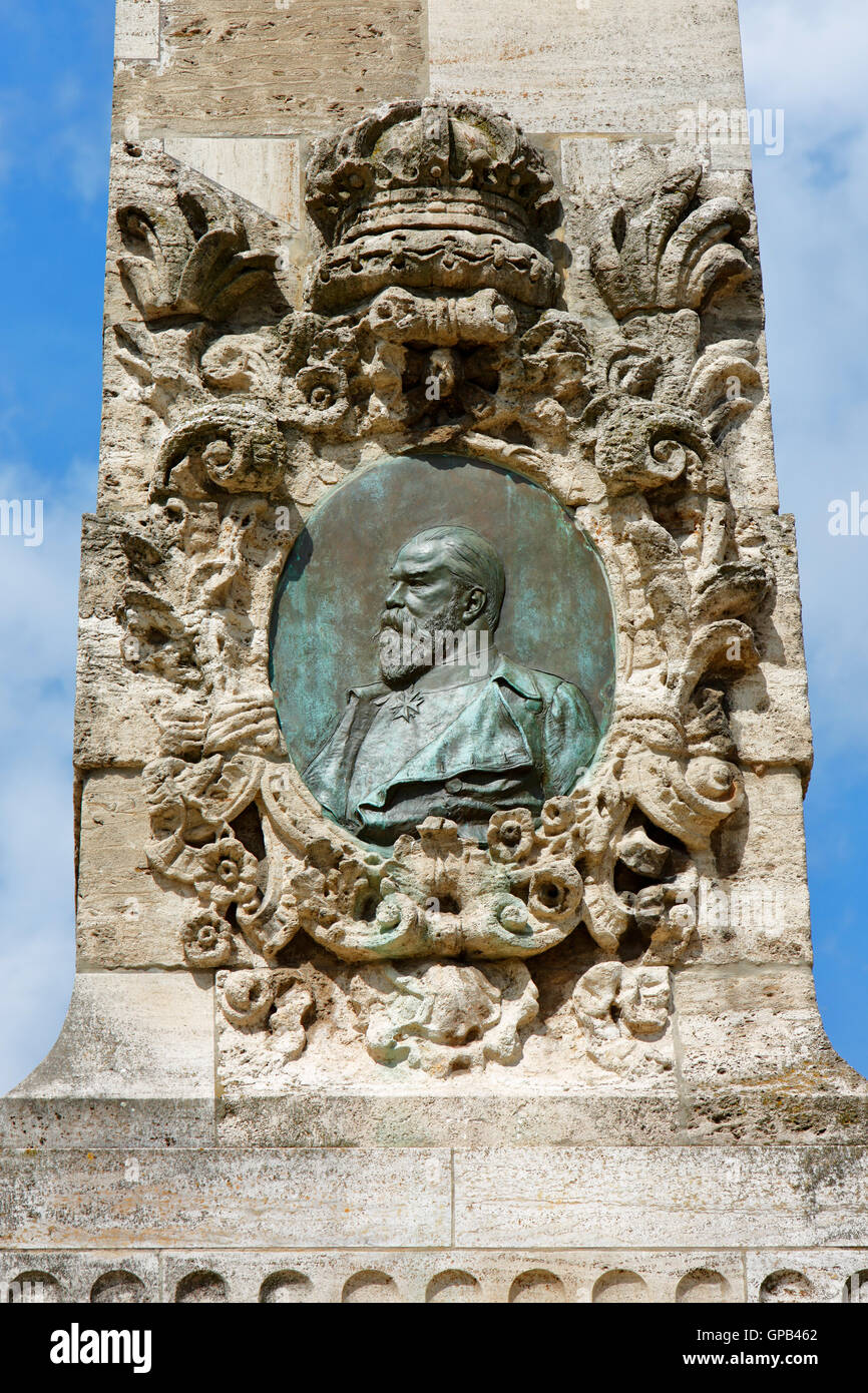 Ludwigsdenkmal Auf Dem Ludwigsplatz Zu Ehren Ludwig IV. Grossherzog von Hessen Und Bei Rhein, Worms, Rhein, Rheinland-Pfalz Stockfoto
