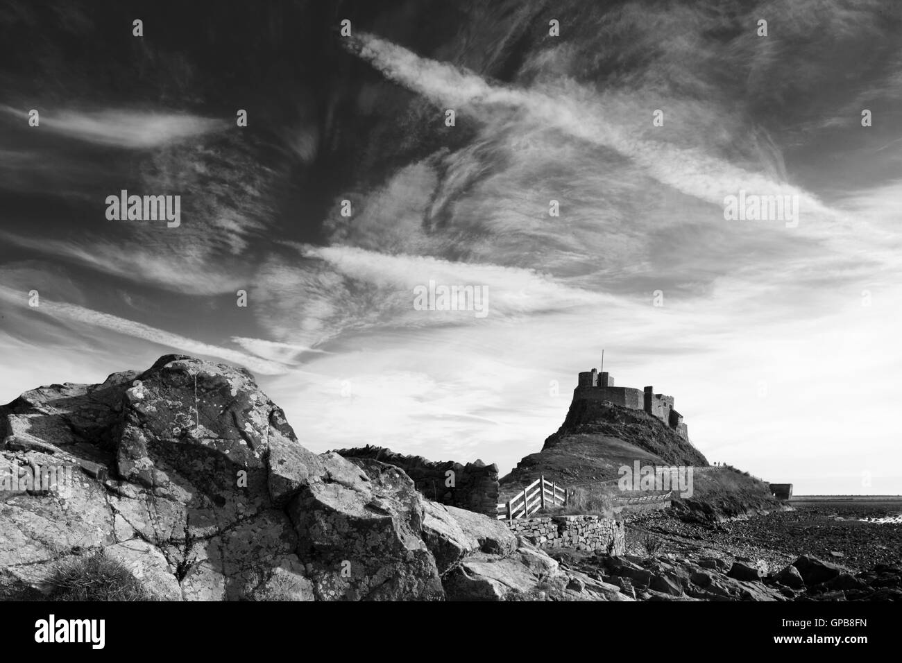 Lindisfarne Schloß, heilige Insel Lindisfarne, Northumberland, North East England, UK Stockfoto