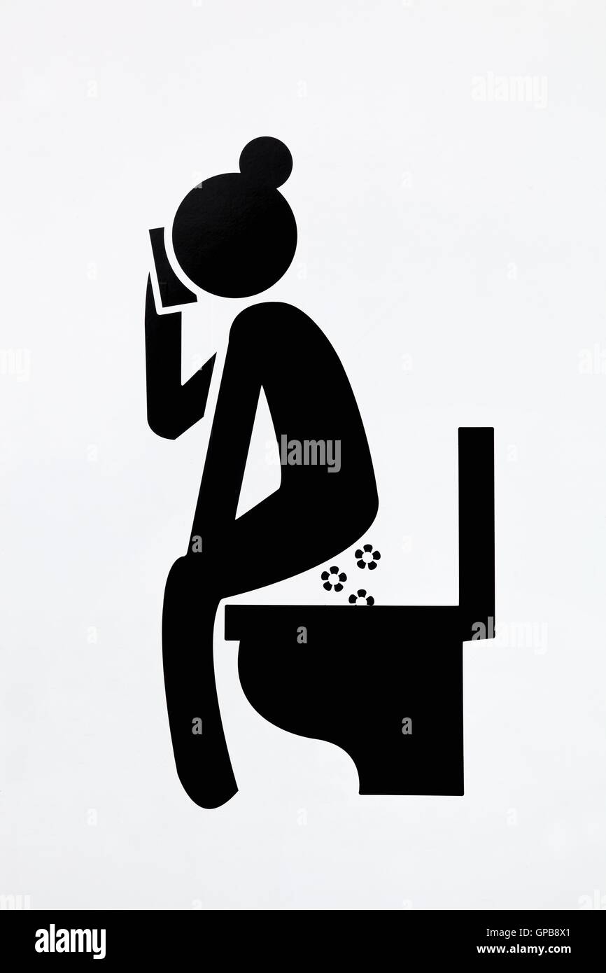 Zeichen der Toilette Stockfoto