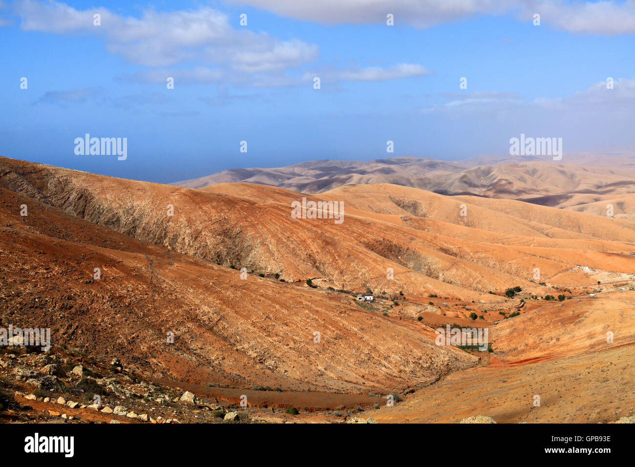 Vulkanische Berglandschaft in Fuerteventura, Kanarische Inseln, Spanien Stockfoto