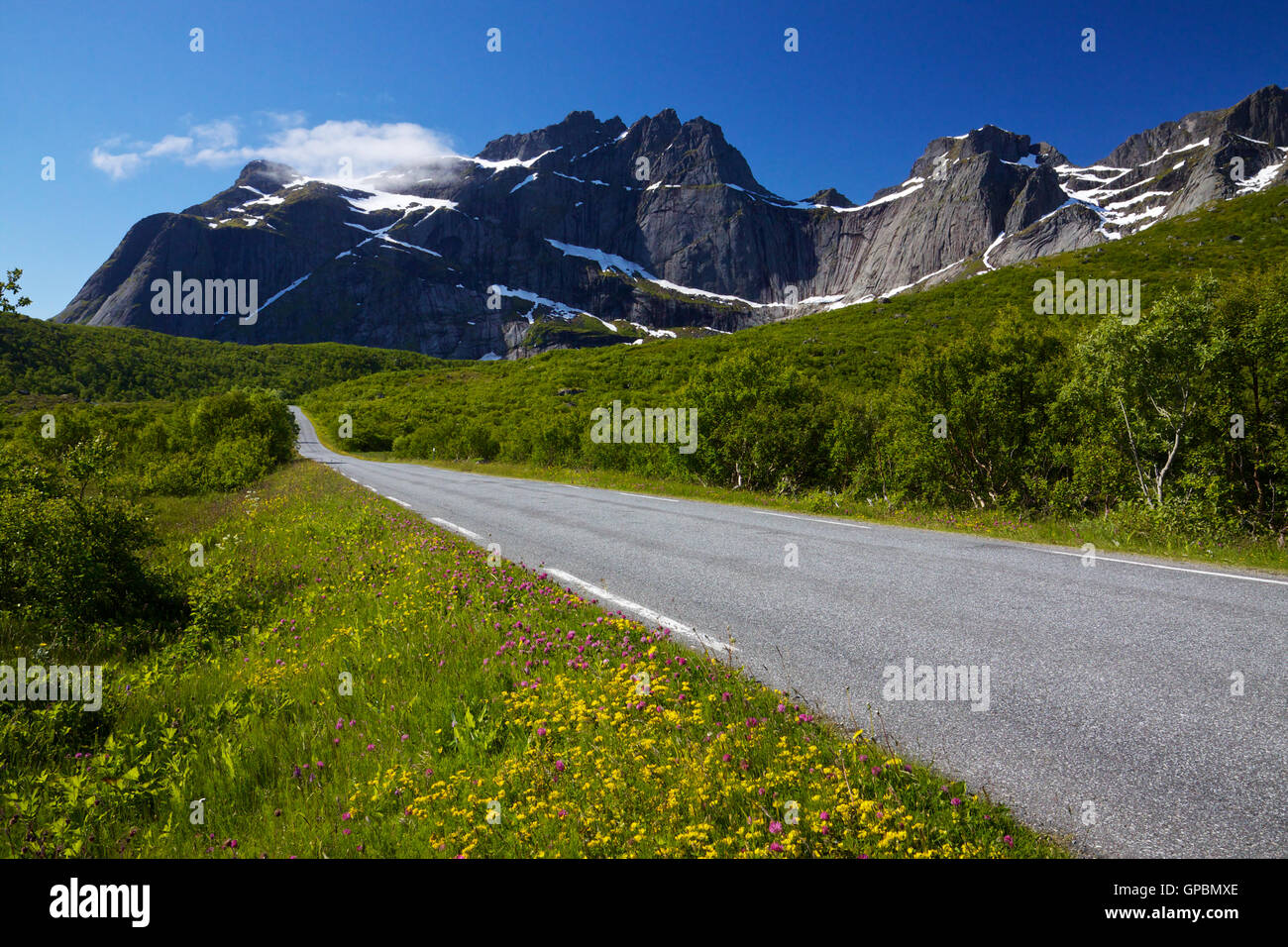 Straße in Norwegen Stockfoto