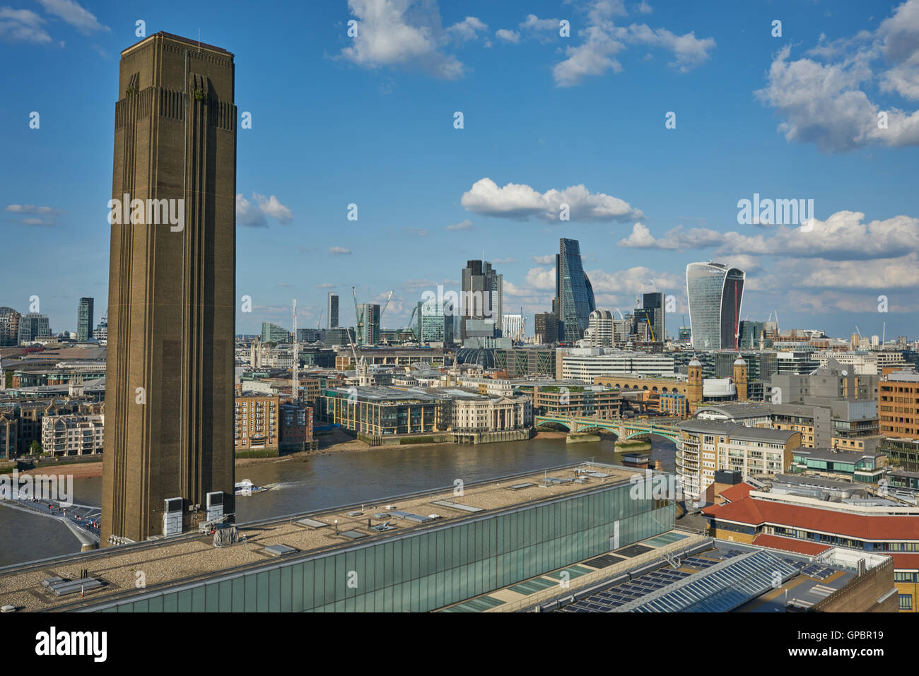 Skyline von London von Tate Modern Stockfoto