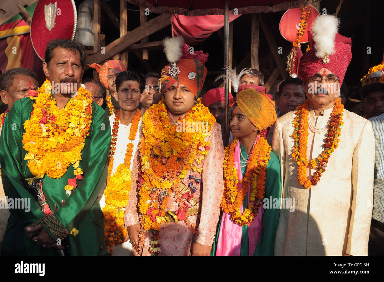 König in dussehra Festival Prozession, Jagdalpur, Bastar, Chhattisgarh, Indien, Asien Stockfoto