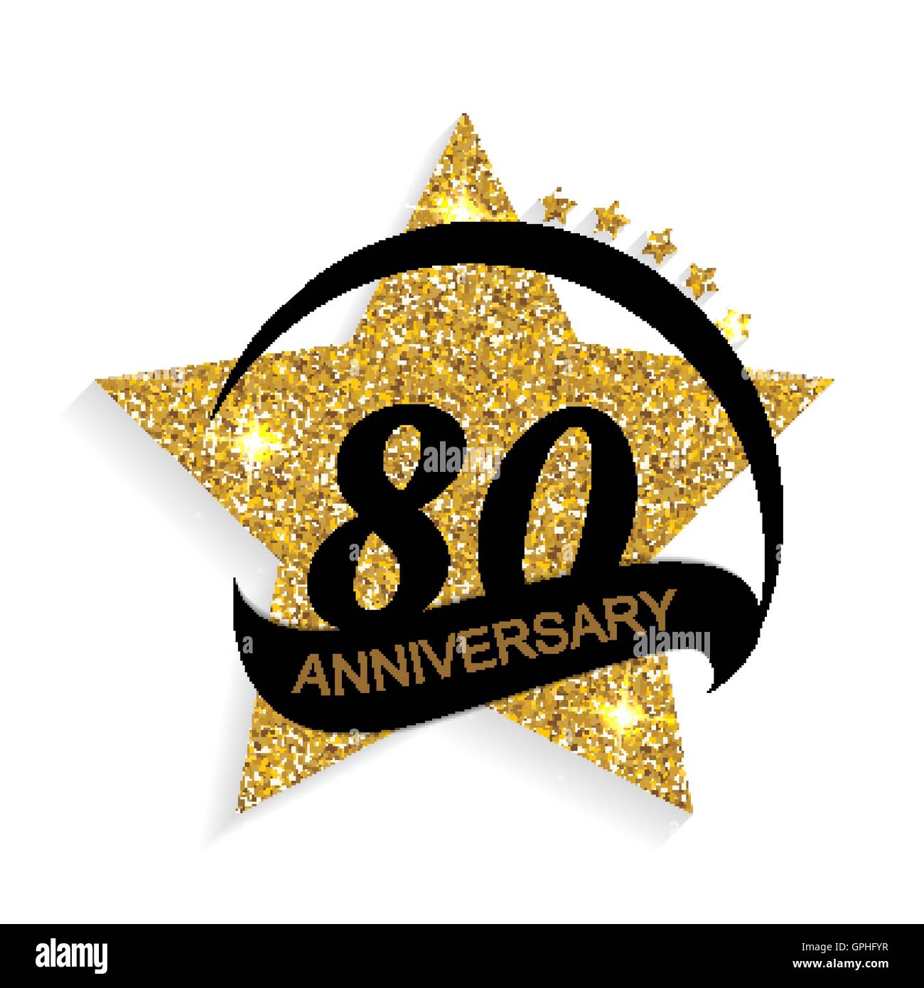 Vorlage Logo 80 Geburtstag Vektor-Illustration Stock Vektor