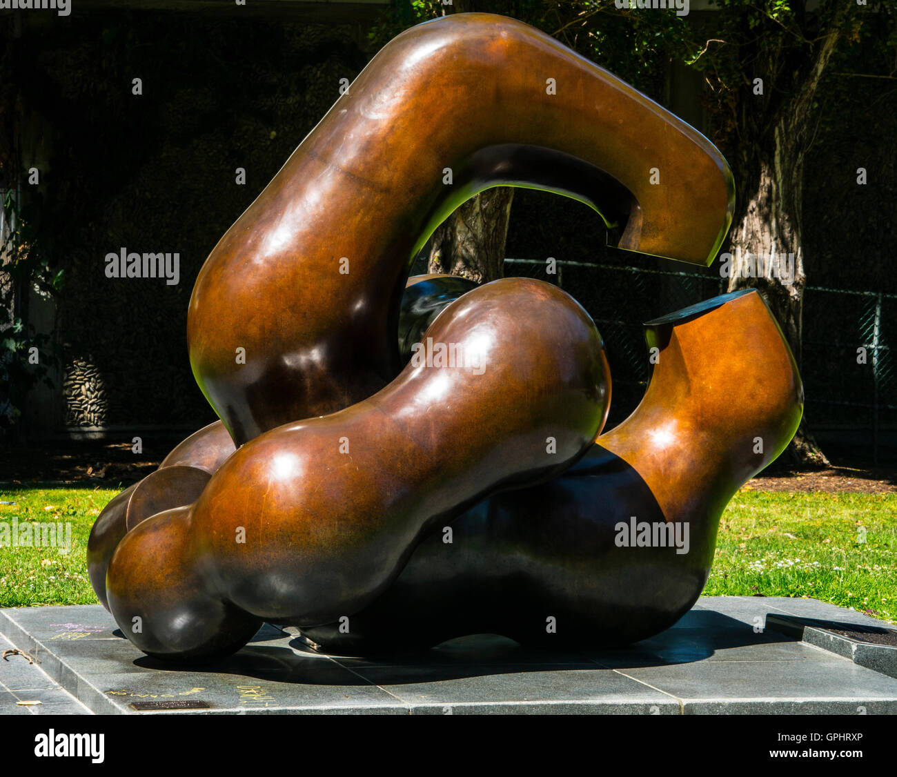 Koreanische USA Commemorative Vertrag Skulptur mit dem Titel "Bewegungen: die ersten 100 Jahre in San Francisco Stockfoto