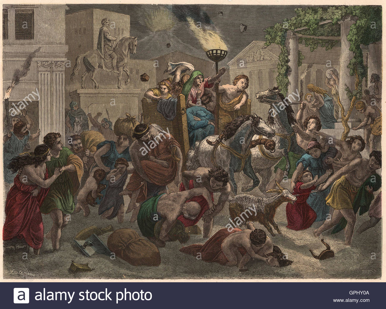 Alten Rom Ausbruch des Vesuv 79 n. Chr. (die Städte von Herculaeum