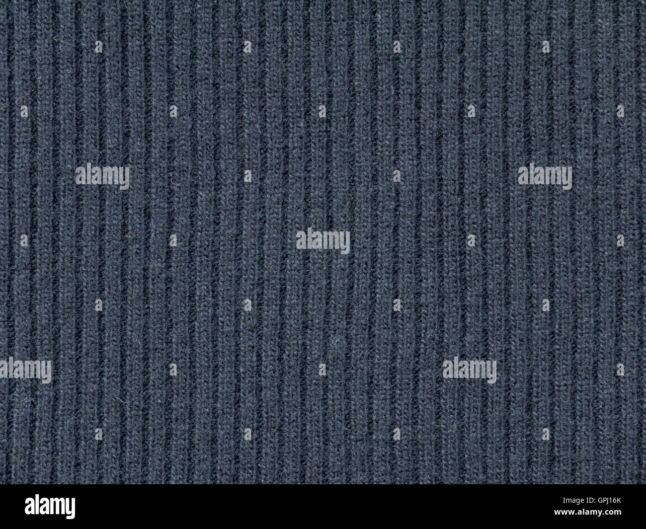 Dunkles grau gerippt gestrickter Wolle Stoff kühles Wetter Hintergrund Stockfoto