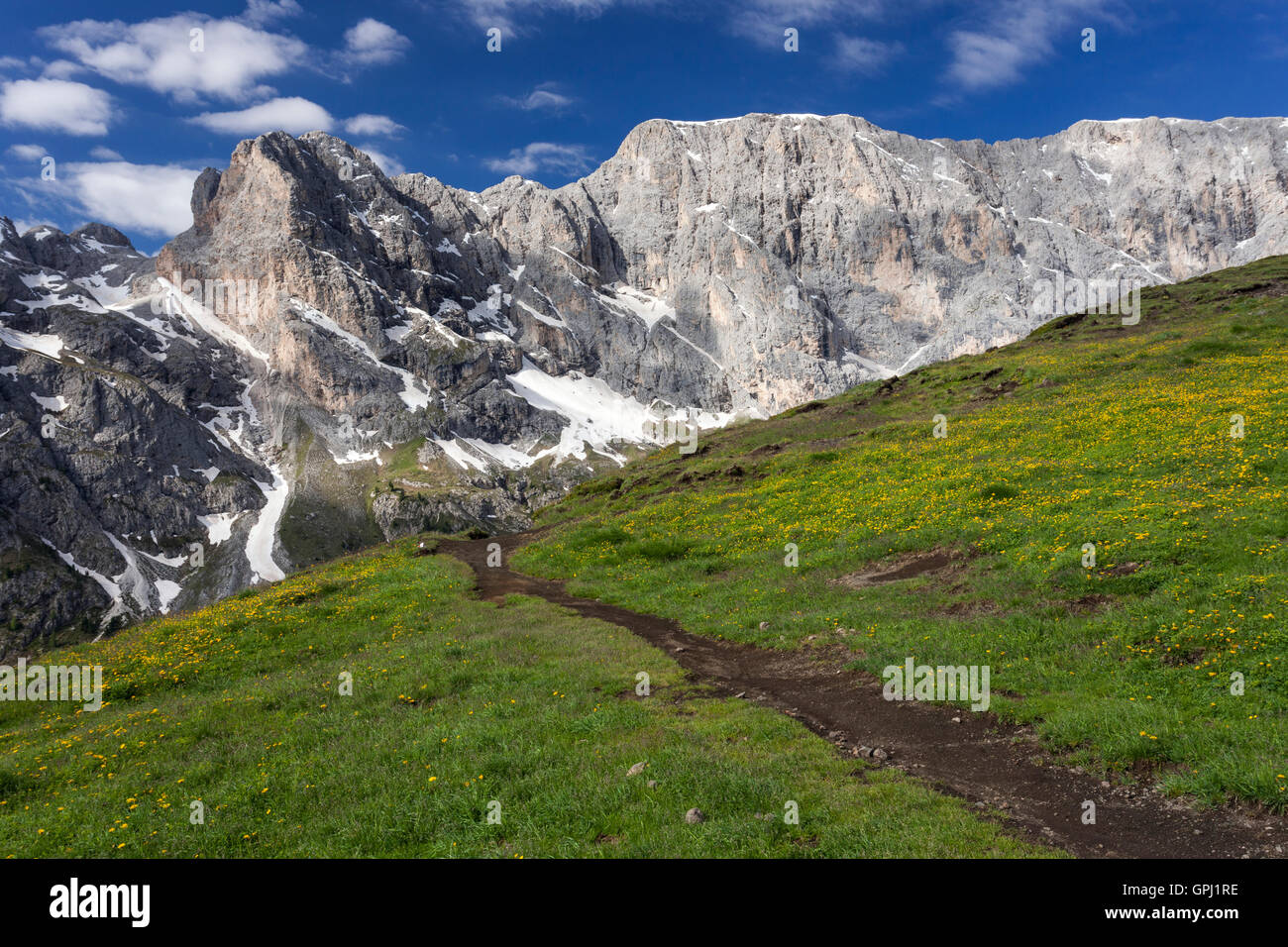 Wanderweg zu Duron Tal in Trentino-Südtirol, Italien Stockfoto