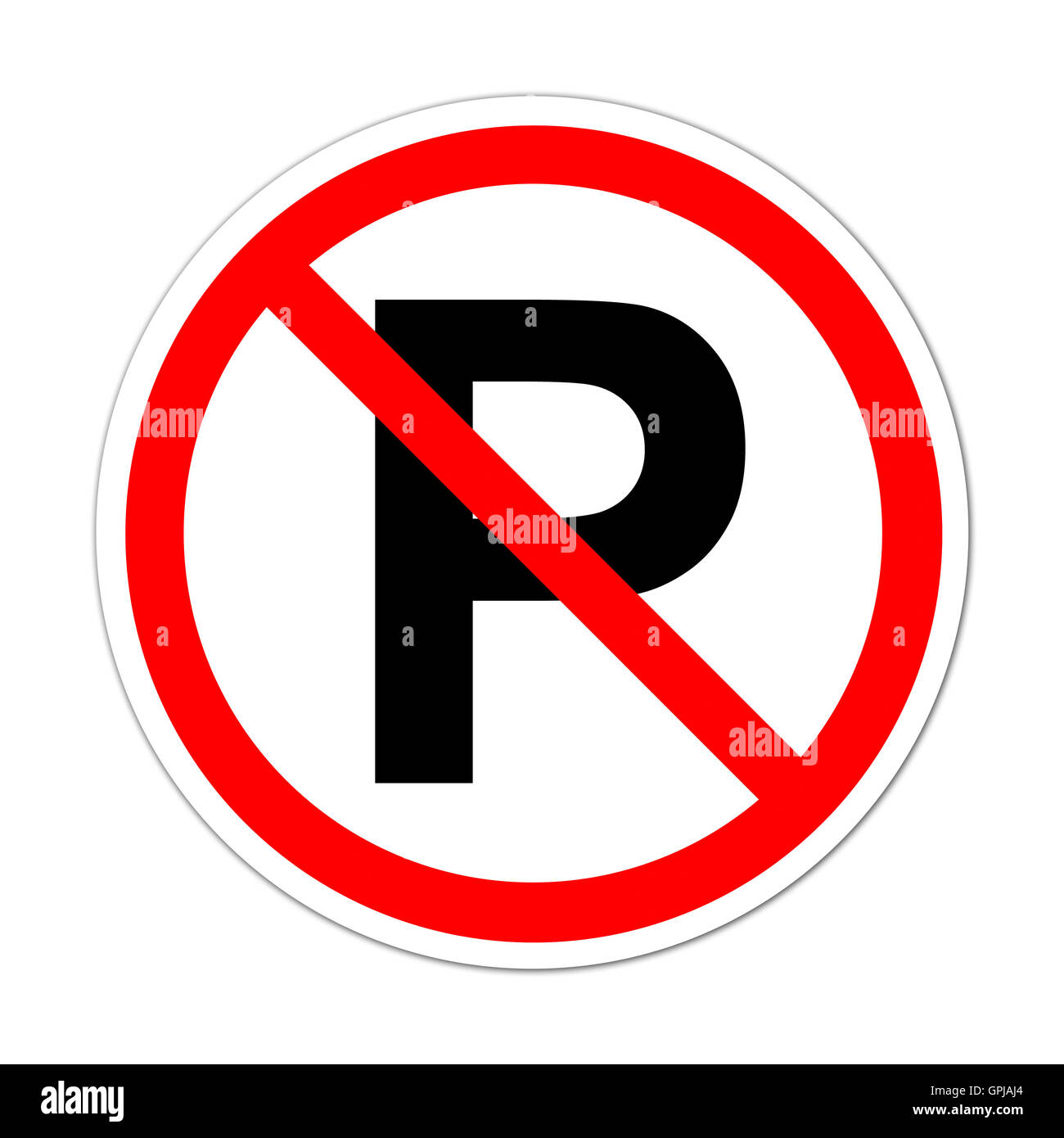 Kein Parkplatz-Schild Stockfoto