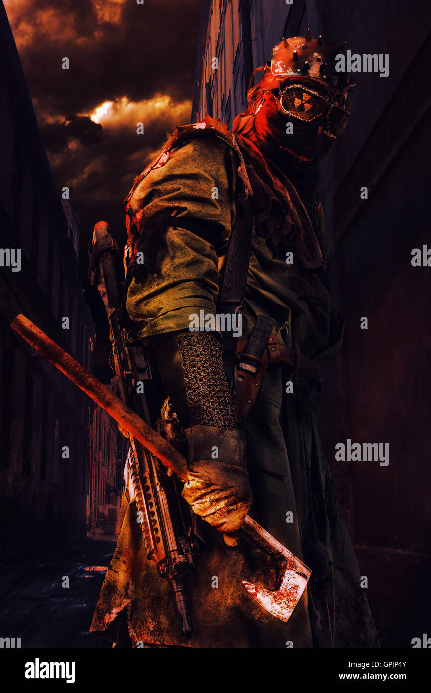 Studioaufnahme von nuklearen survivor Stockfoto