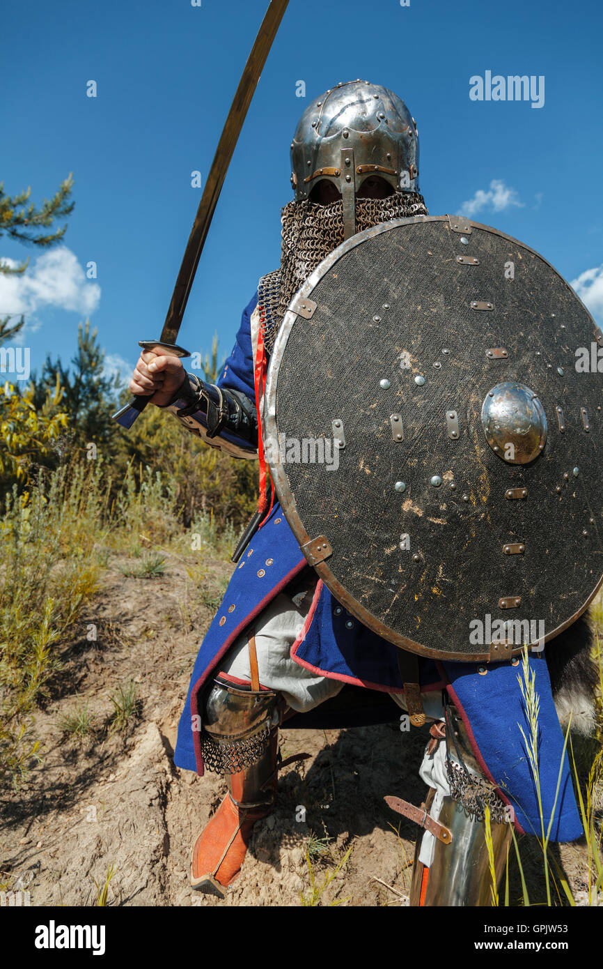 Mongolische Horde Krieger Stockfoto