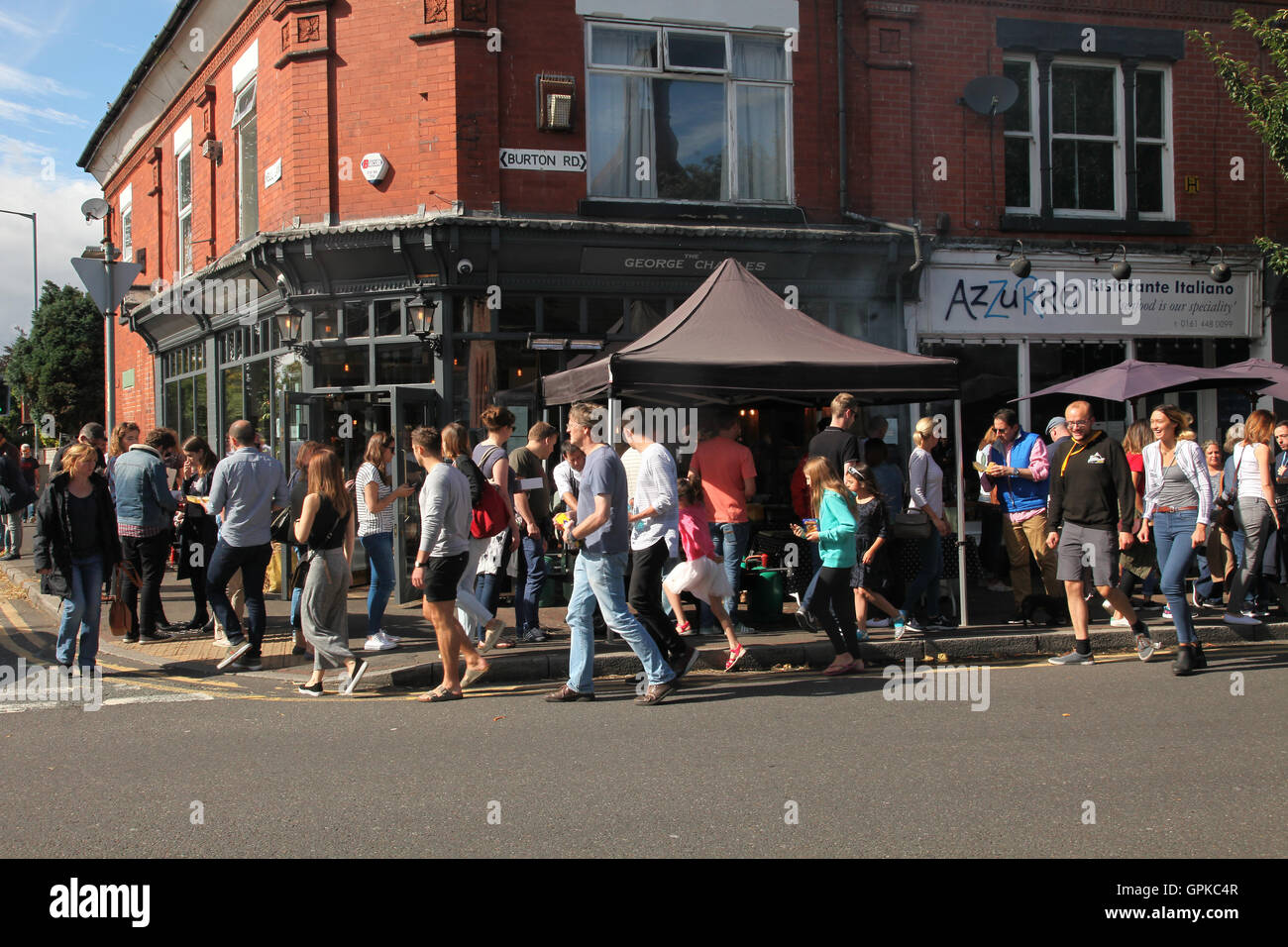 West Didsbury, Manchester, UK. 4. September 2016. Ferrari, eine jährliche Veranstaltung, die nimmt Platz in West Didsbury, Manchester. Bildnachweis: Gerard Noonan/Alamy Live-Nachrichten Stockfoto