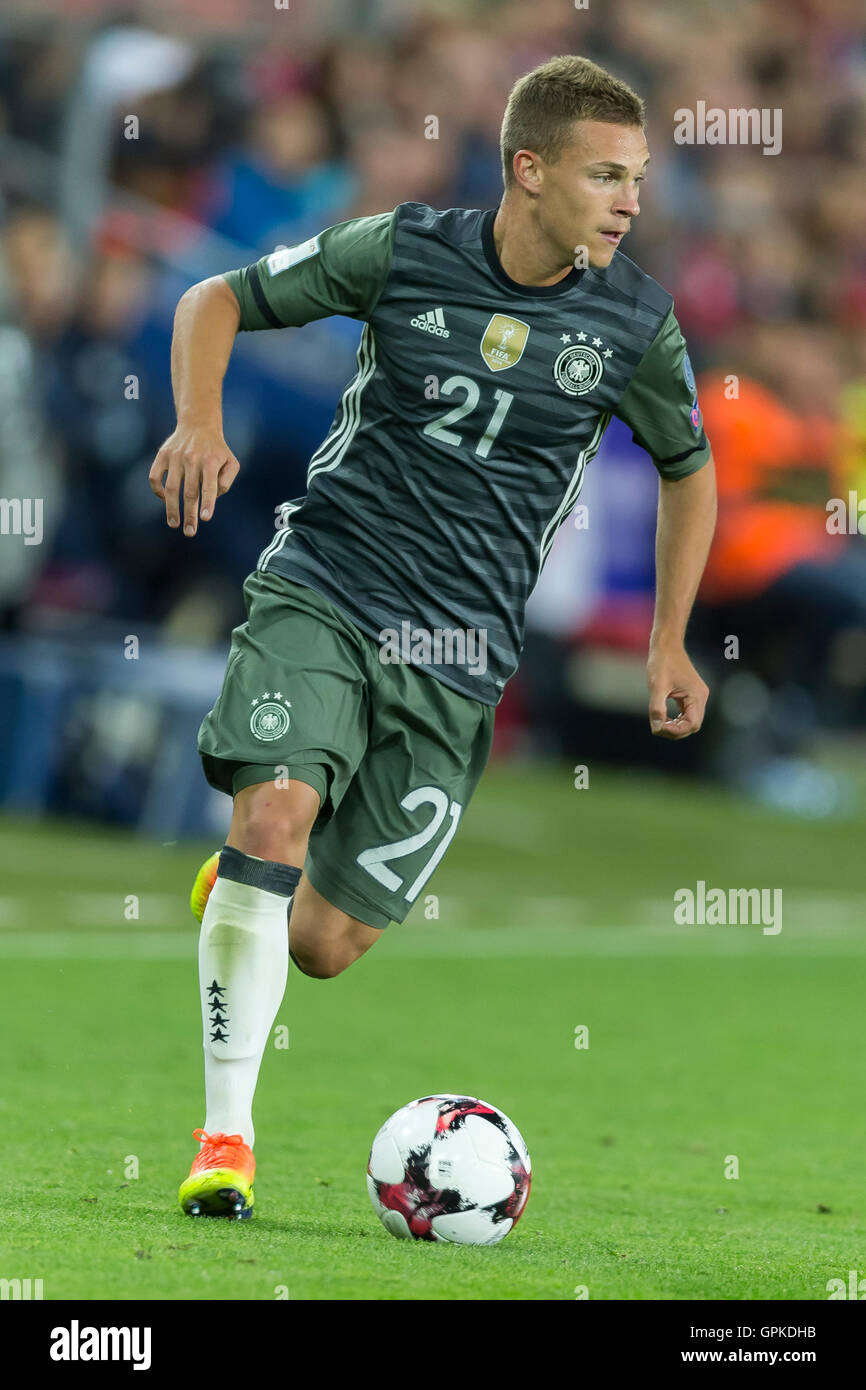 Ullevaal Stadion, Oslo, Norwegen. 04. September 2016. WM Qualifikation  Fußball. Norwegen im Vergleich zu Deutschland. Joshua Kimmich Deutschlands  in Aktion während des Spiels Fußball WM Qualifikation im Ullevaal-Stadion  in Oslo, Norwegen. Bildnachweis: