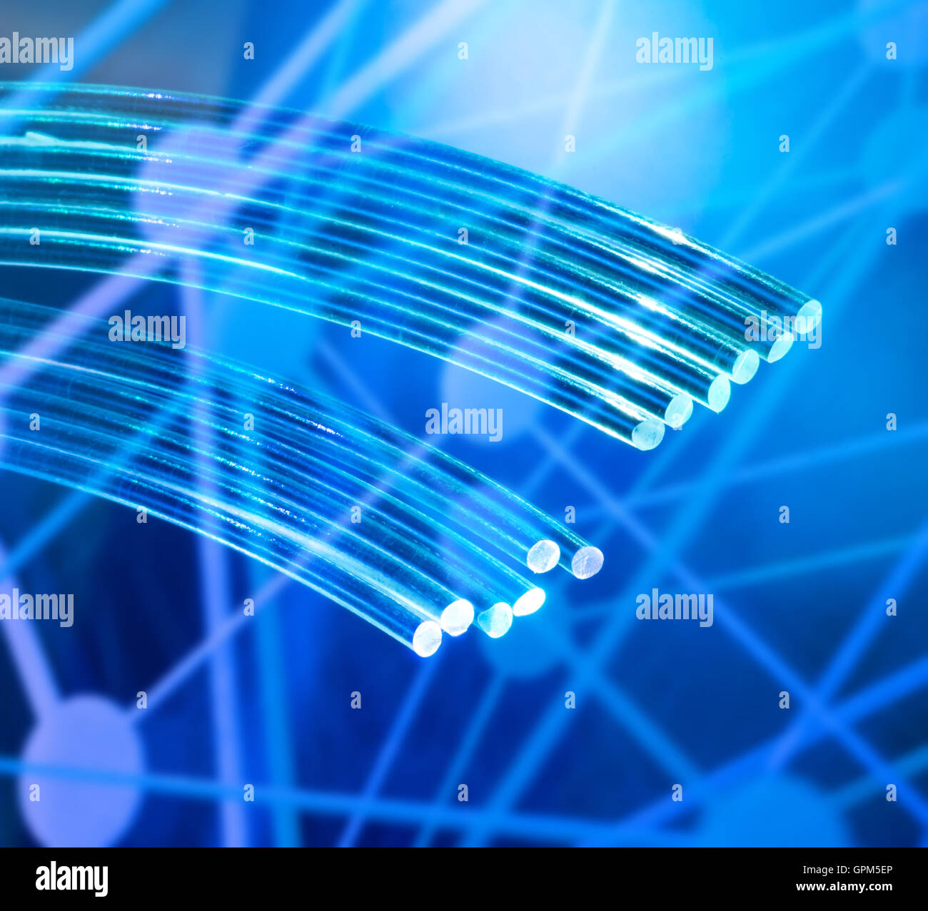 Internet Technologie Fiber optic Hintergrund Stockfoto
