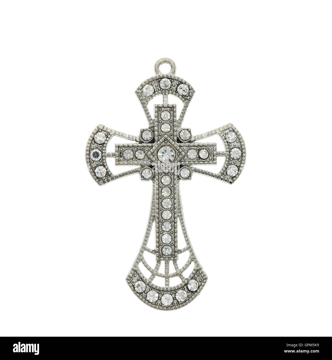 Nahaufnahme von Kreuz Anhänger Stockfoto