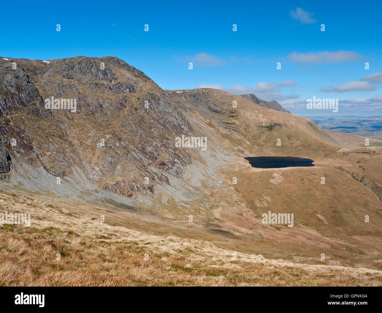 Creiglyn Dyfi eingebettet Quelle des Flusses Dovey unterhalb der Gipfel Aran Fawddwy in Snowdonias Aran Bergen Stockfoto