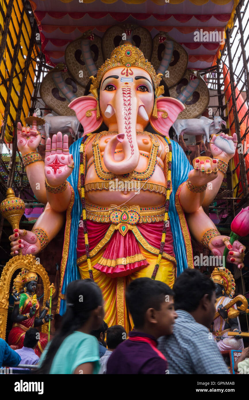 Höchsten Ganesh Idol in Hyderabad Stockfoto