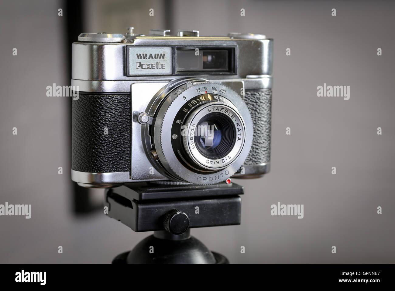 Eine Braun Paxette 35mm Filmkamera, made in Germany, aus den 1950er Jahren Stockfoto
