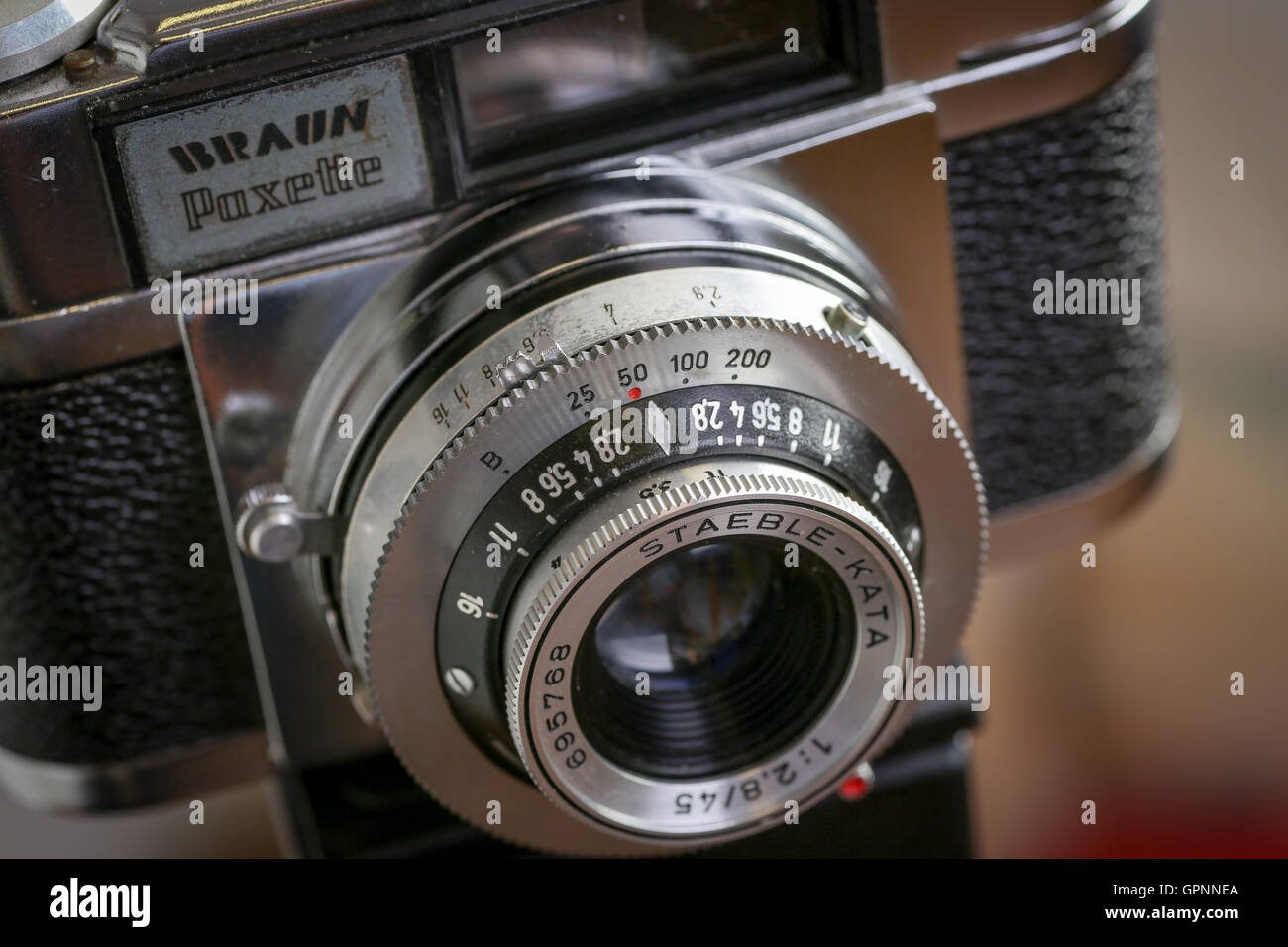 Eine Braun Paxette 35mm Filmkamera, made in Germany, aus den 1950er Jahren Stockfoto