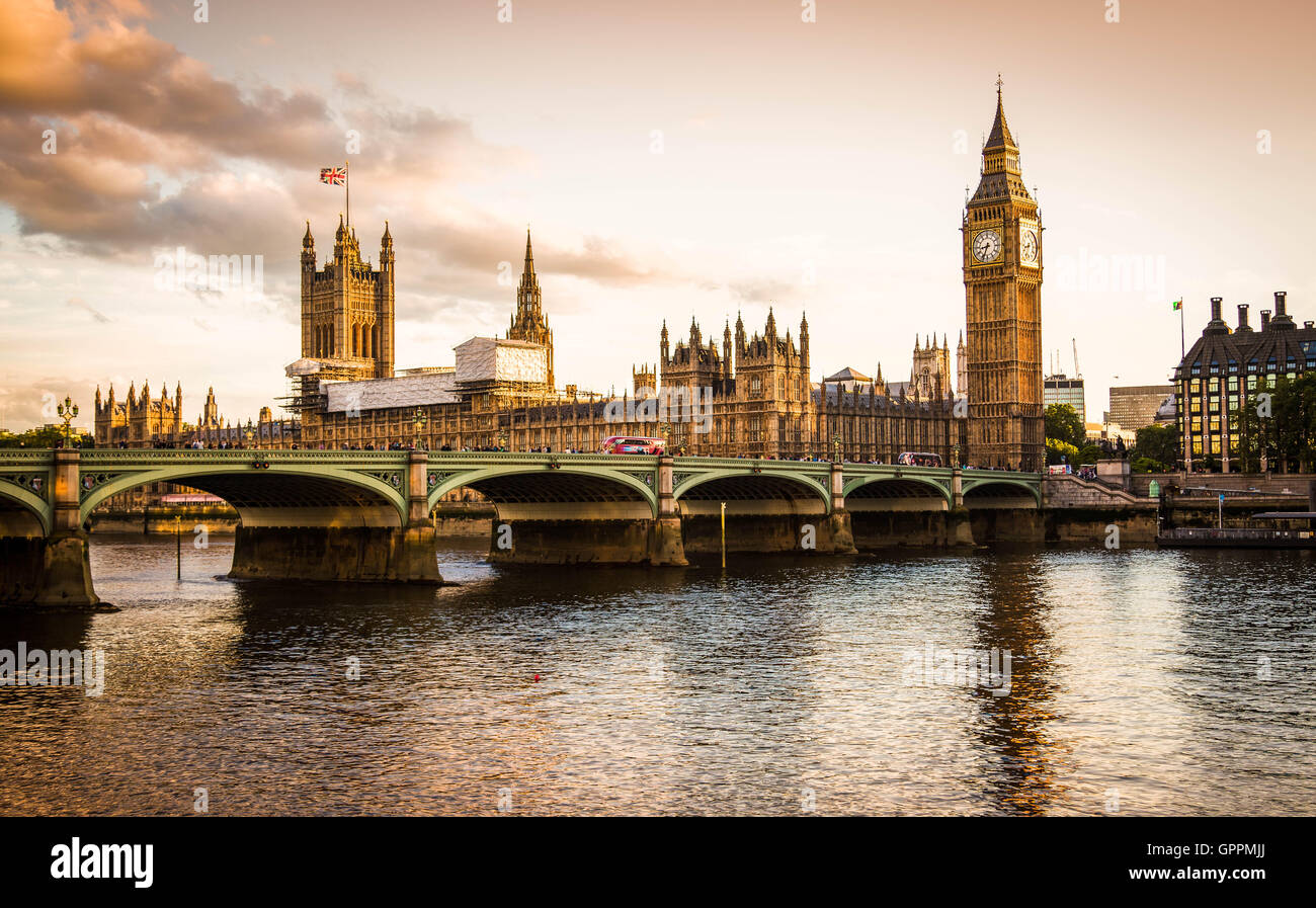 Big Ben und Parlament Stockfoto