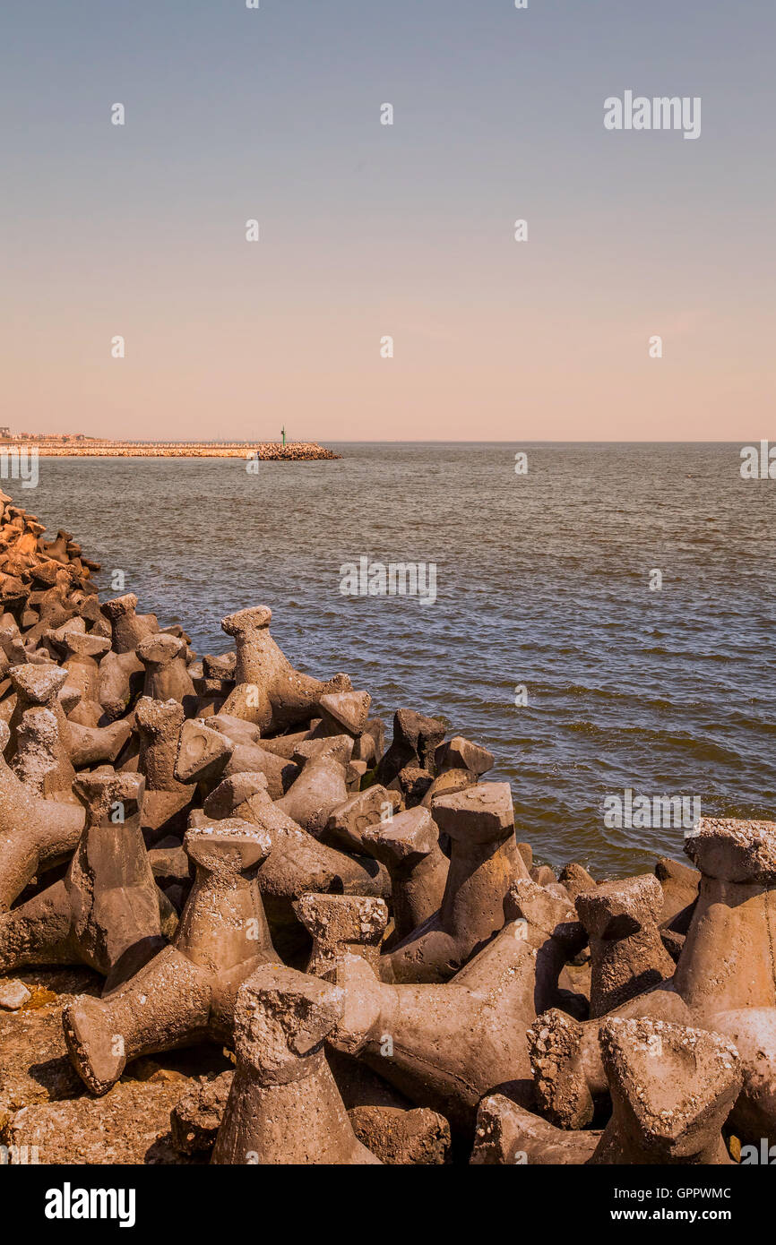 Mamaia Küste am Schwarzen Meer, Rumänien, Osteuropa Stockfoto