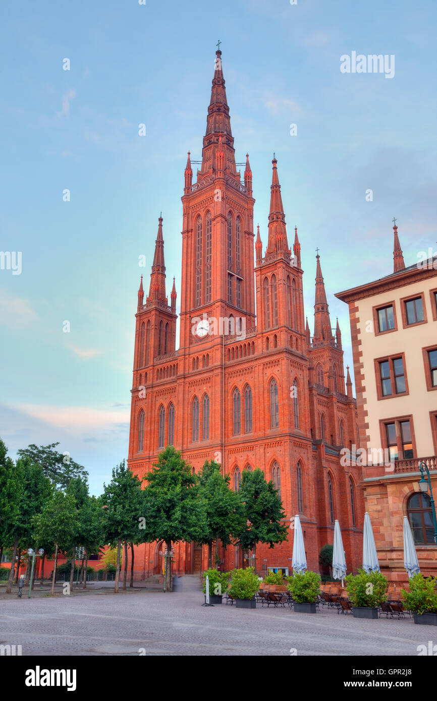 Markt-Kirche in Wiesbaden, Deutschland Stockfoto