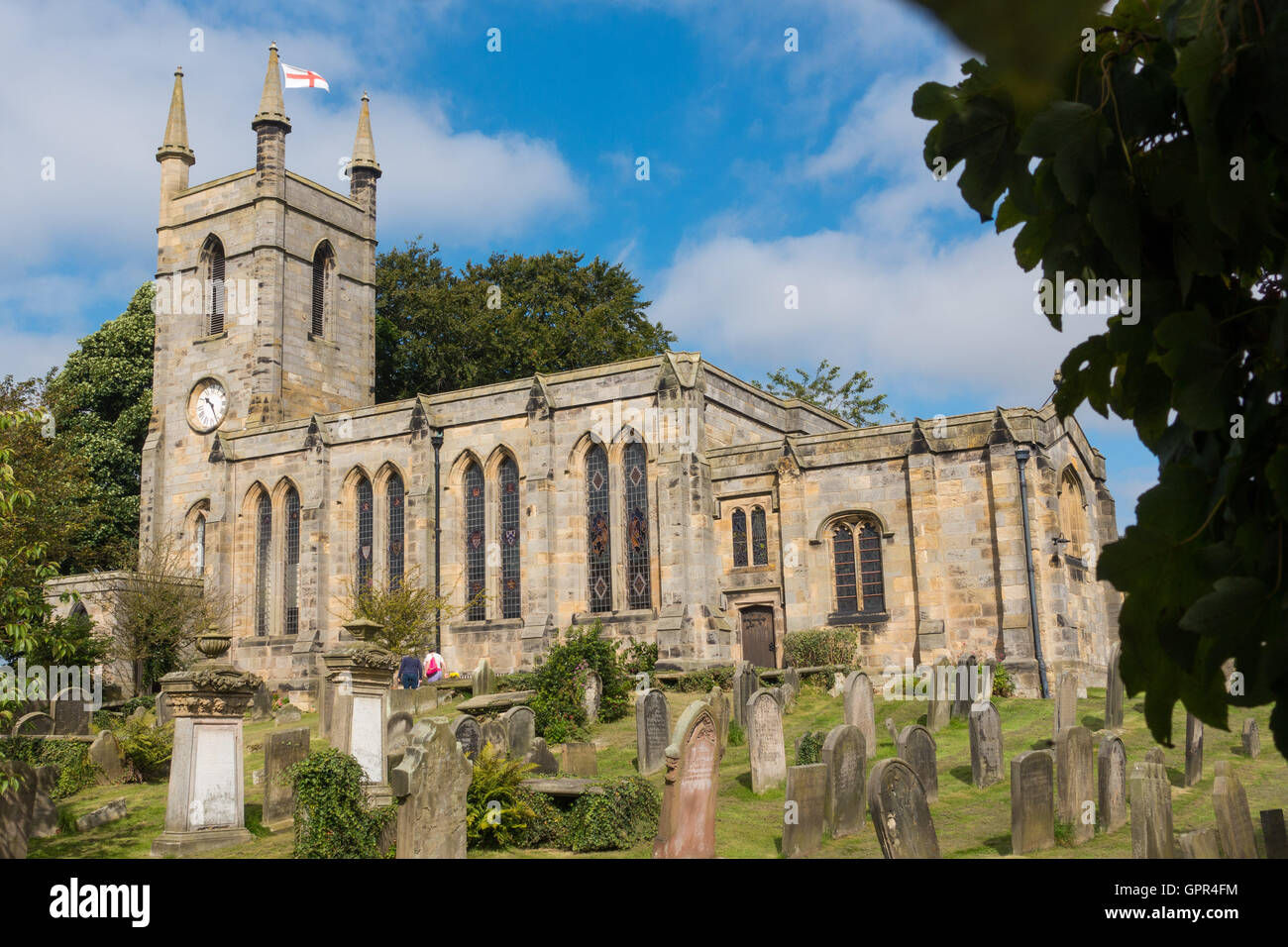 Kirche von St. Mary in Belford, Northumberland - frühen englischen Gotik geht zurück auf 1200 Stockfoto