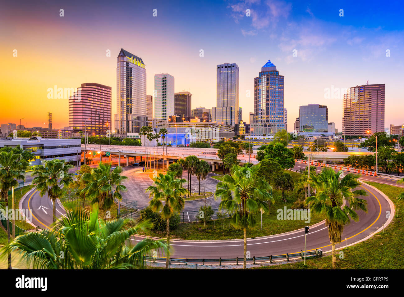 Tampa, Florida, USA Skyline der Innenstadt. Stockfoto