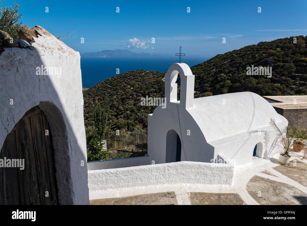 Traditionelle Kirchlein in Nisyros Insel, Griechenland Stockfoto