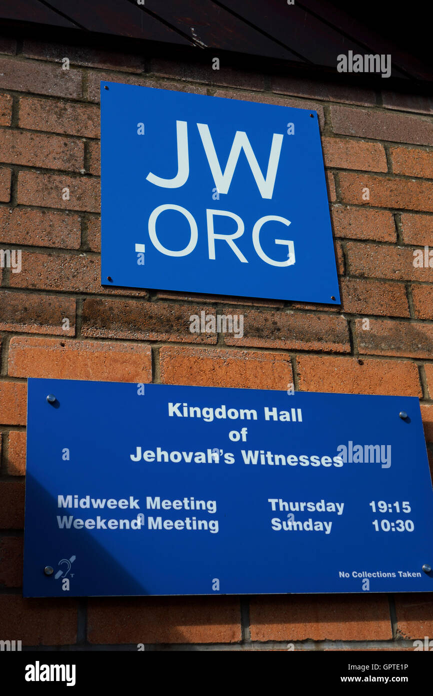 Jehovas Zeugen unterzeichnen. Stockfoto