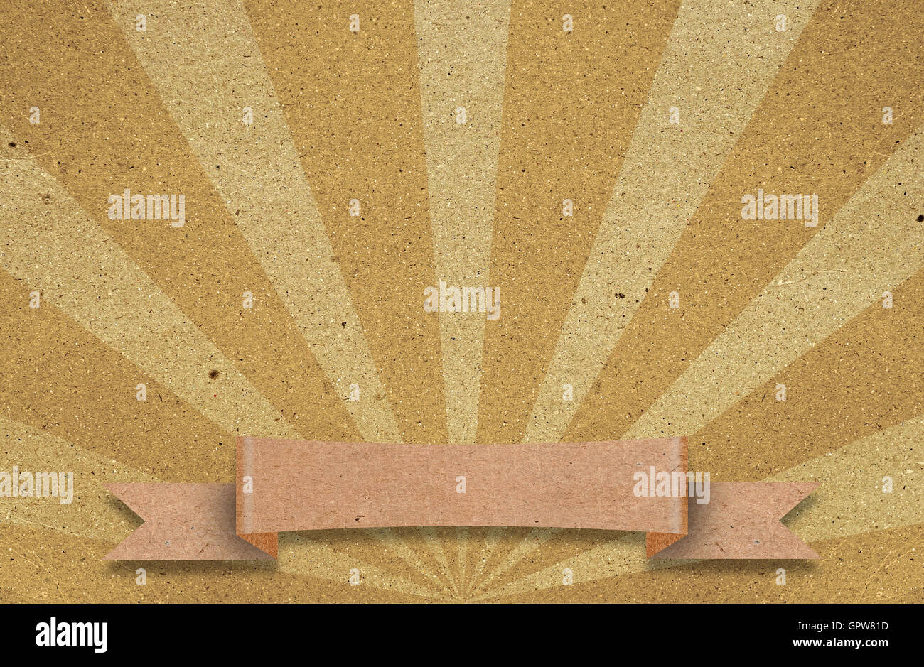 bunte Sonnenstrahlen Grunge Hintergrund mit Band. Ein Vintage poste Stockfoto