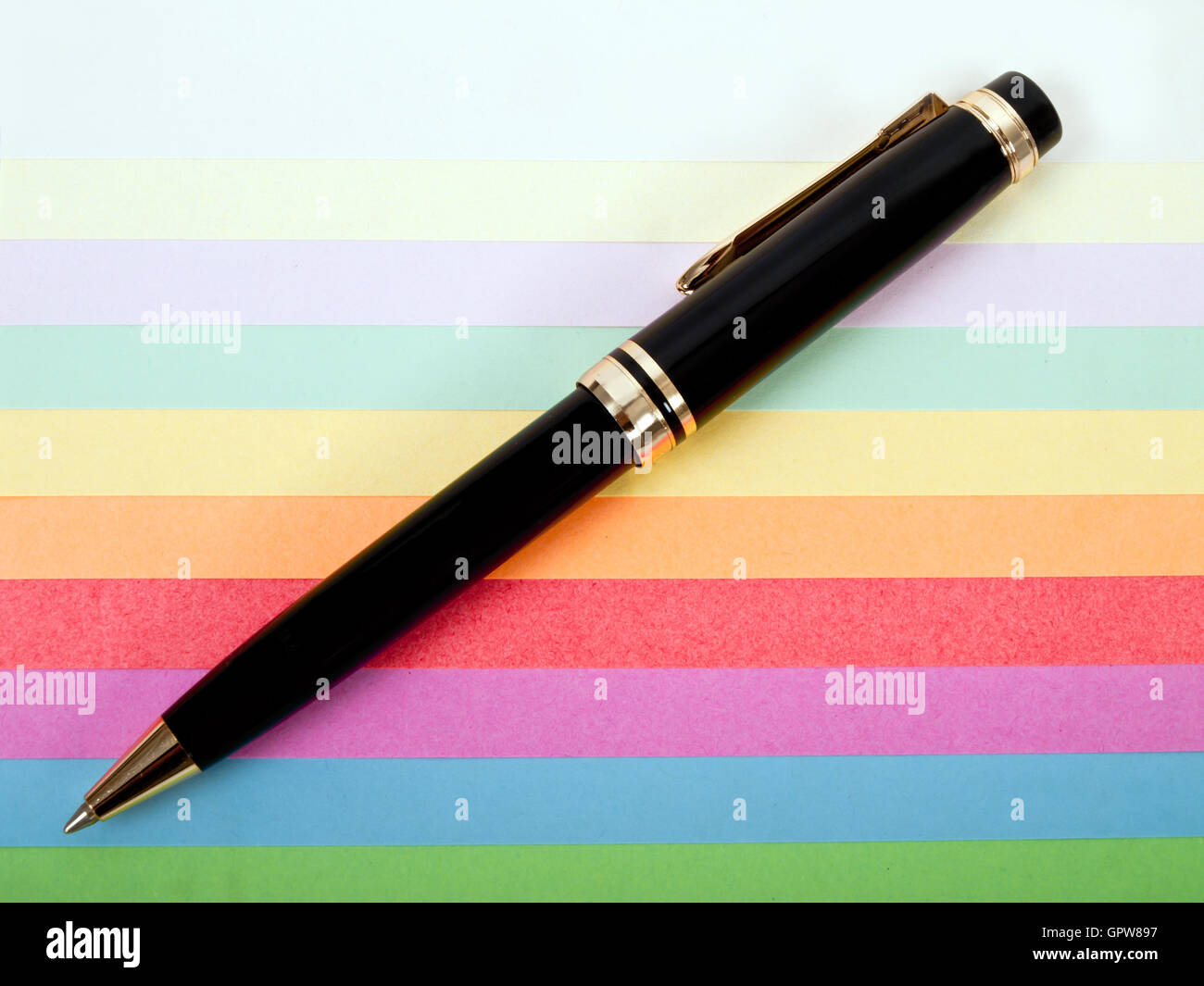 Stift und Farbe Diagramm Stockfoto