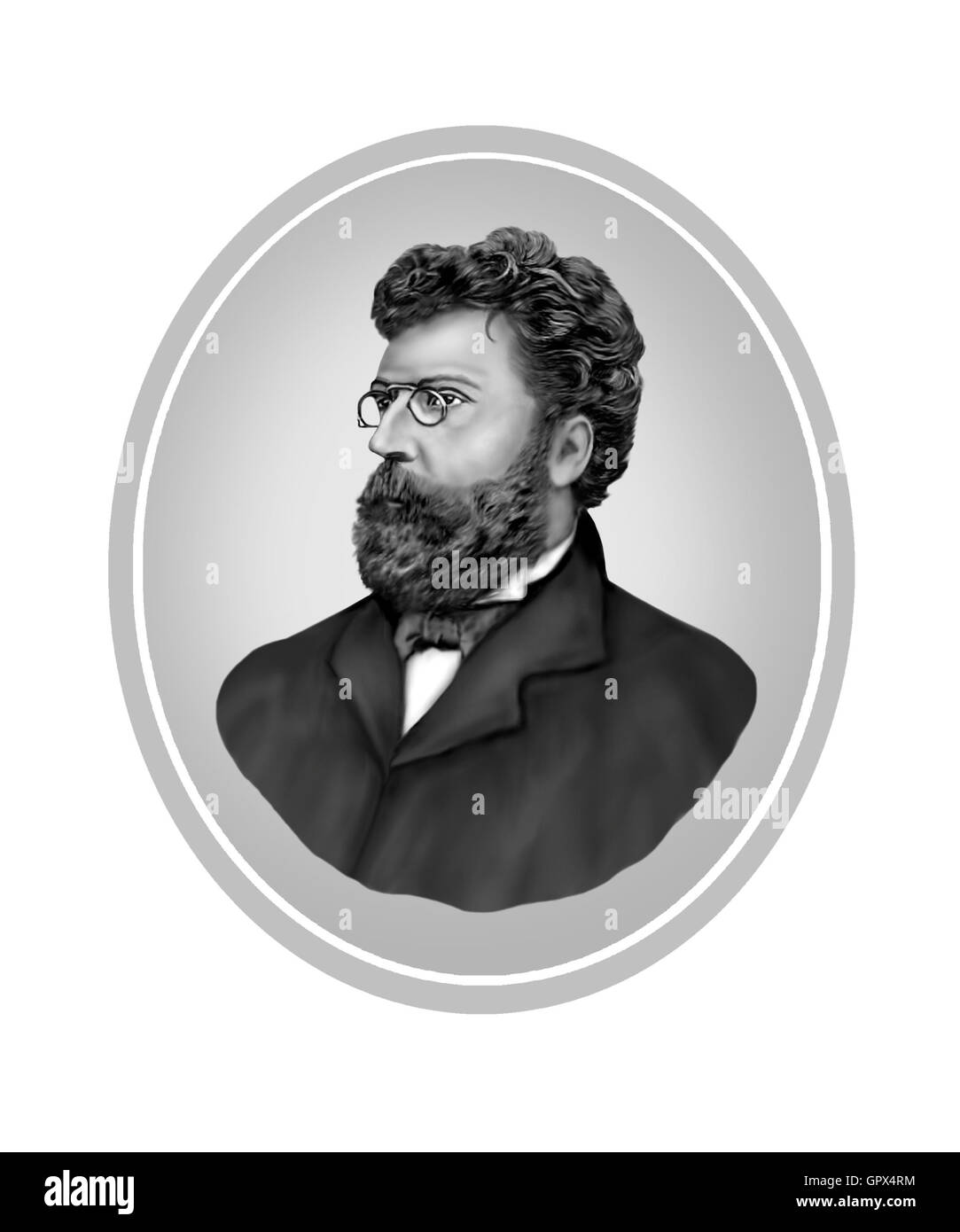 Georges Bizet, 1838-1875, Komponist Stockfoto