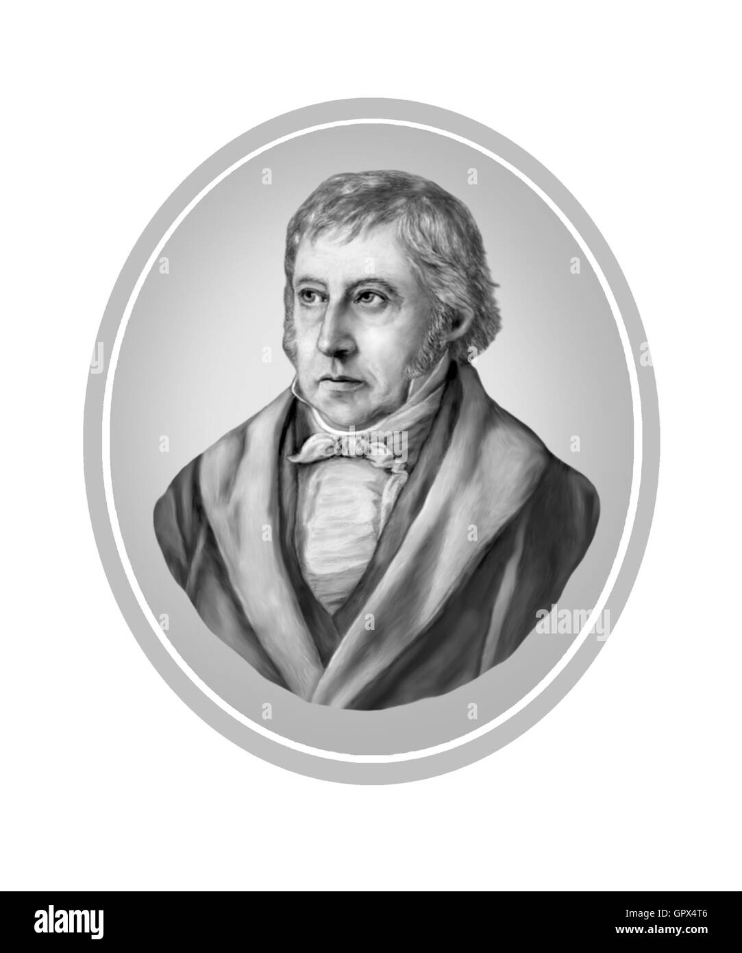 Georg Wilhelm Friedrich Hegel, 1770-1831, Philosoph Stockfoto