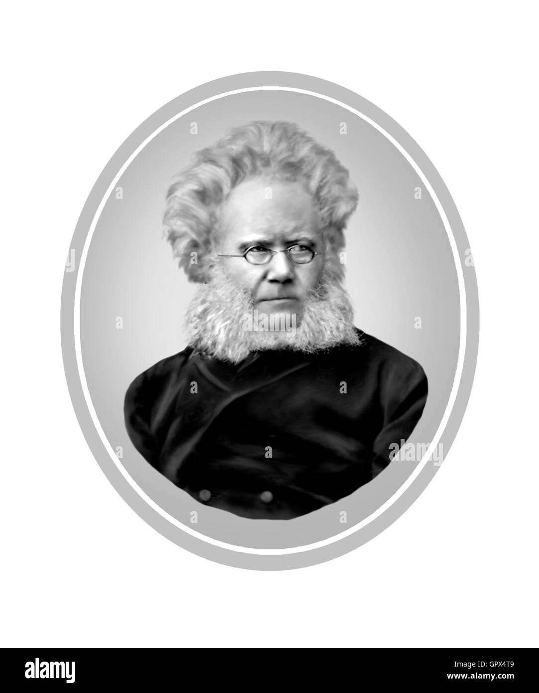 Henrik Ibsen, 1828-1906, Dramatiker Stockfoto