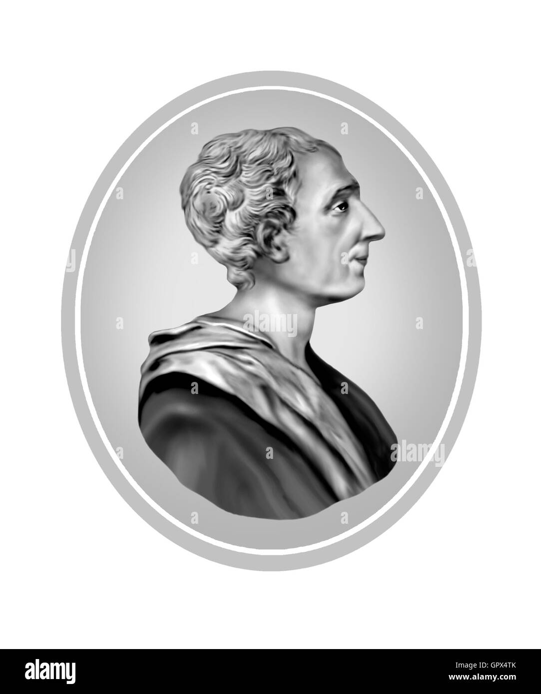 Charles Louis de Secondat Montesquieu, 1689-1755 Stockfoto