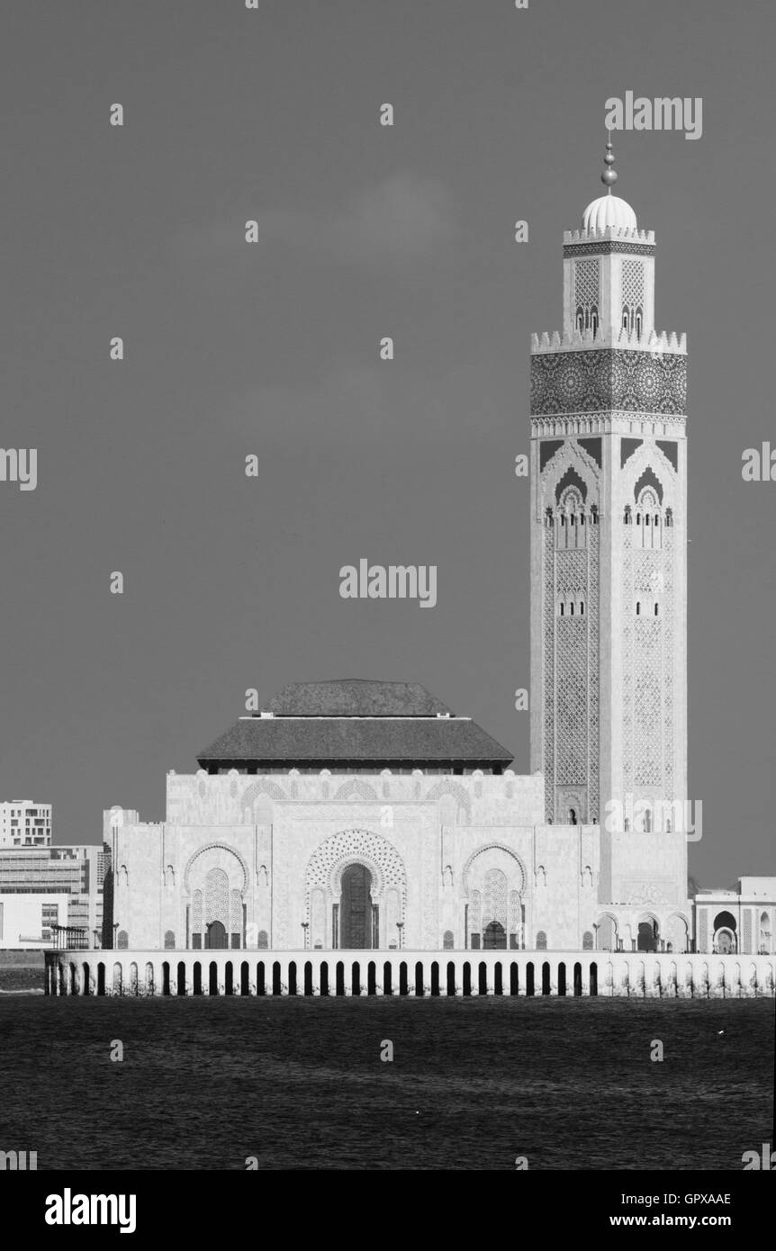 Hassan II Moschee, Casablanca, Marokko Stockfoto