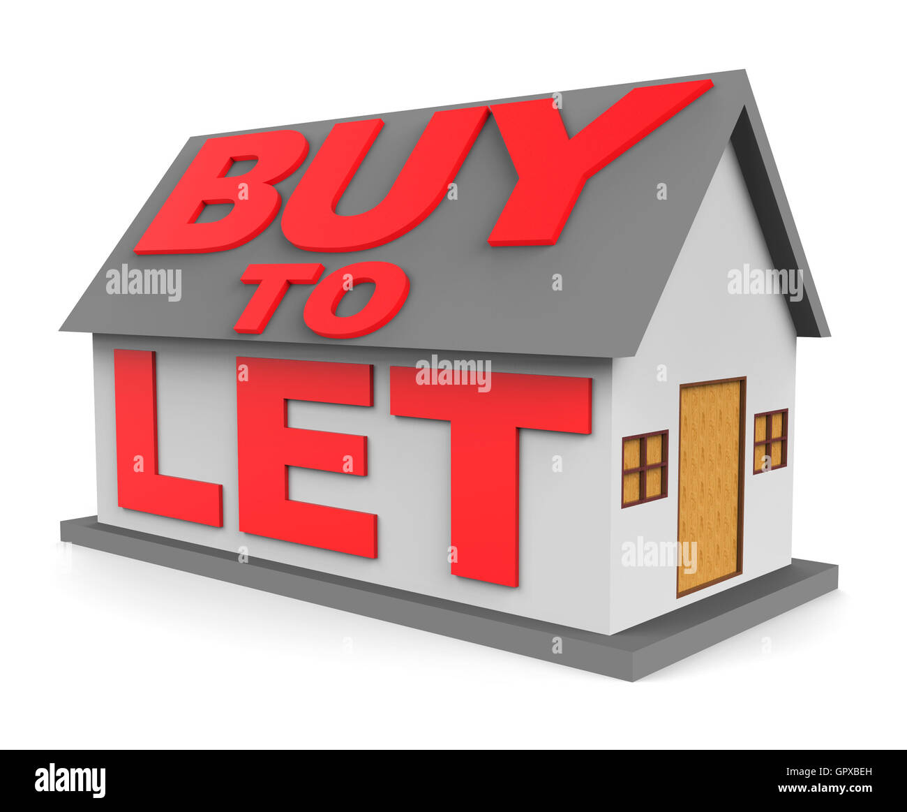Kaufen zu lassen, Sinn-Immobilien und wohnen 3D-Rendering Stockfoto