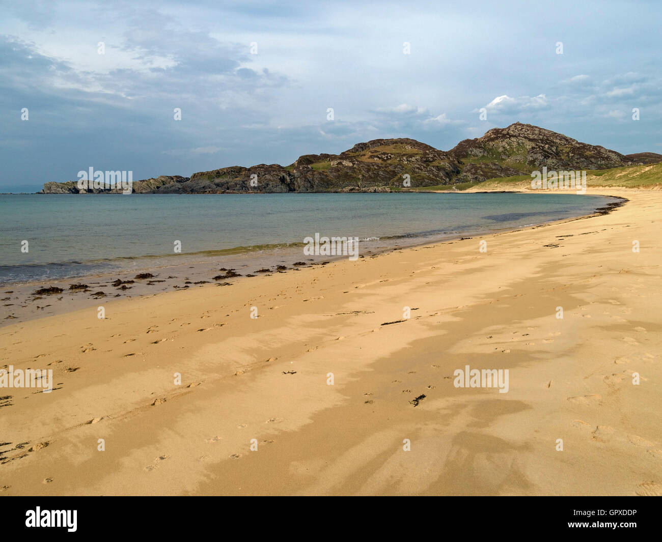 Schönen, einsamen Sandstrand in Kiloran Bay auf der Hebridean Insel Colonsay, Schottland. Stockfoto