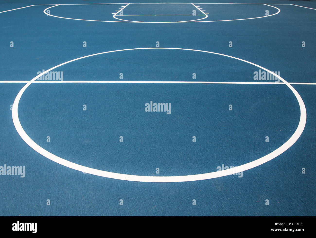Einen Basketballplatz in vorstädtischen New Jersey. Stockfoto