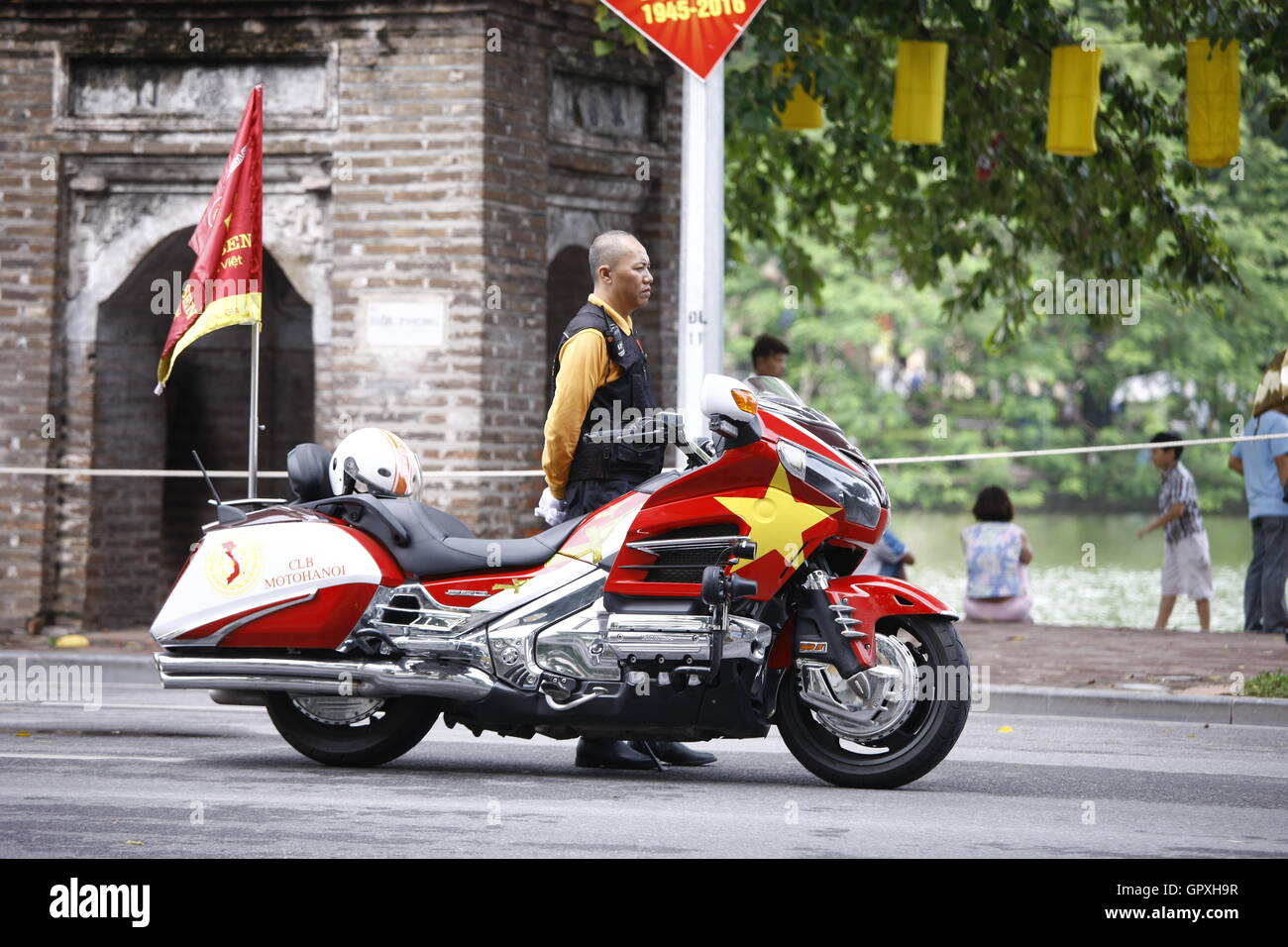 HANOI, VIETNAM - 2. SEPTEMBER: VTV International Cycling Turniers Â?? Tonne Hoa Sen Weltmeisterschaft 2016 auf 2. September 2016 in Hanoi, V Stockfoto