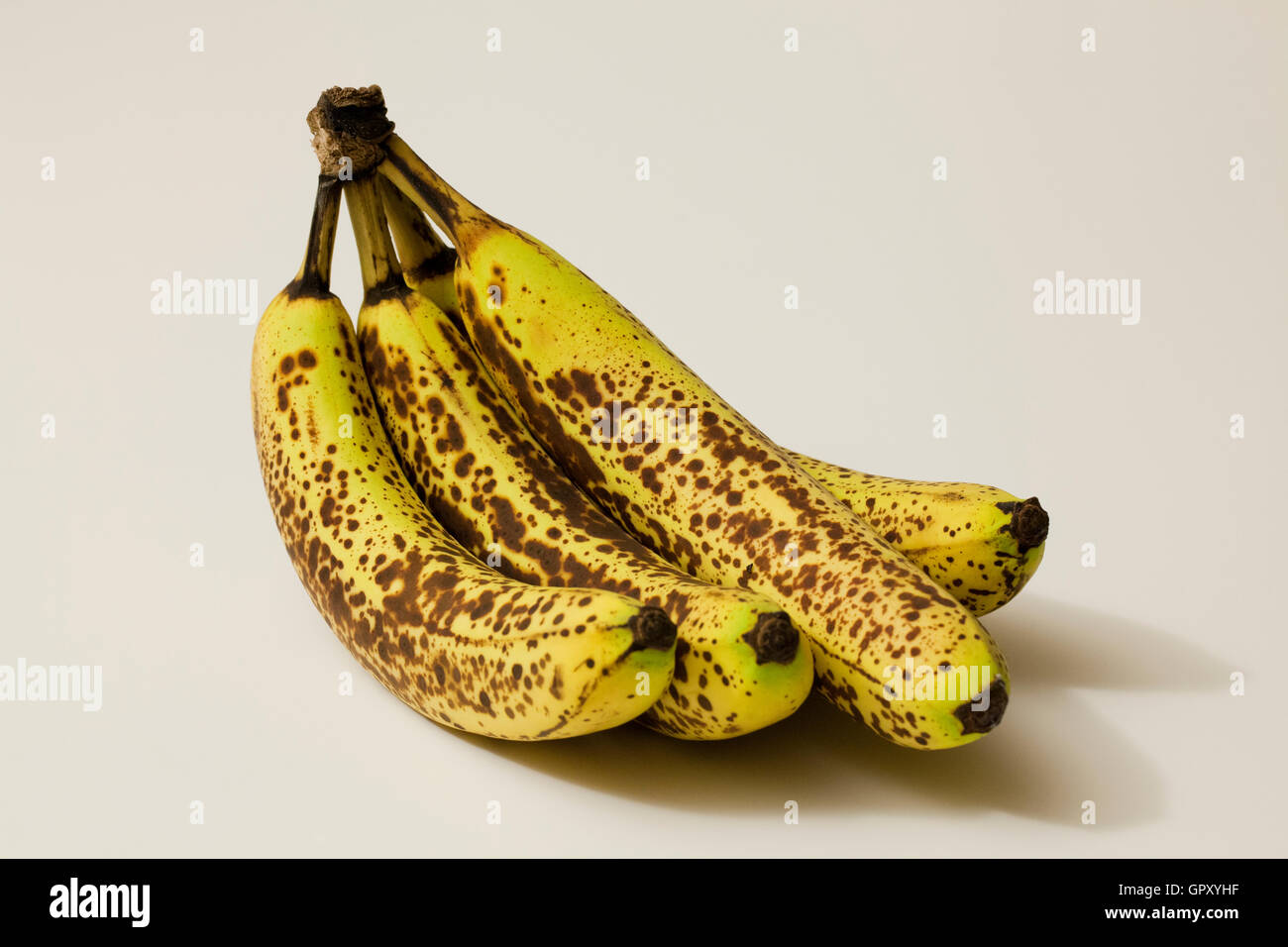 Überreife Bananen (braune Flecken) Stockfoto